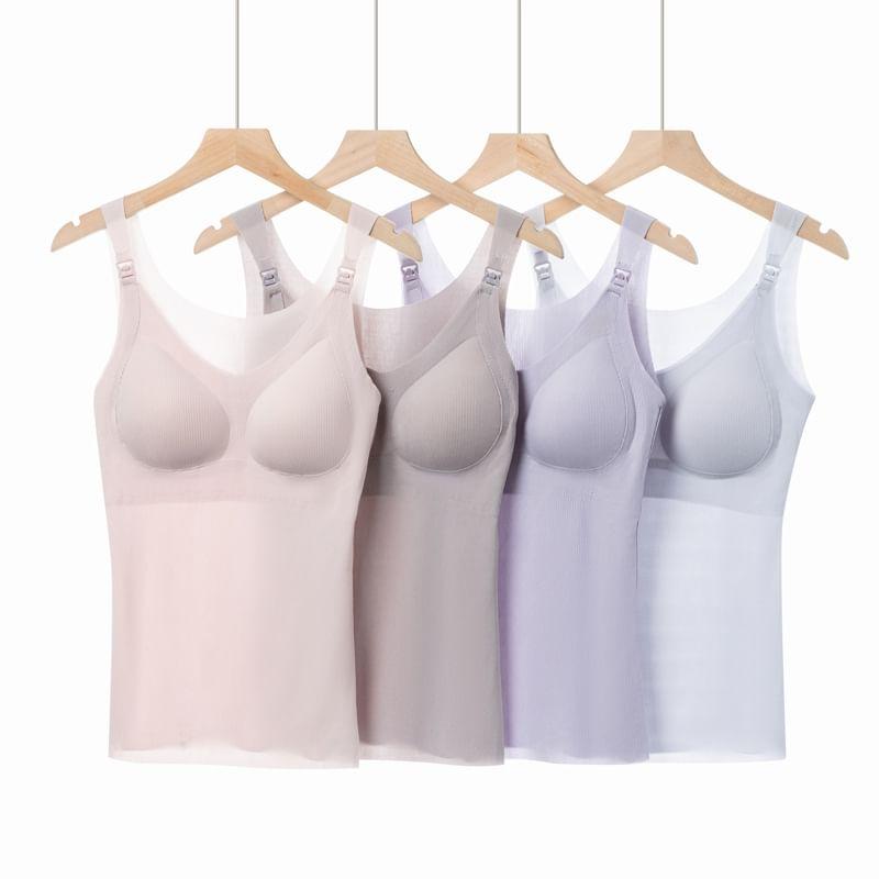 Maternity Plain Nursing Bra Top Product Image
