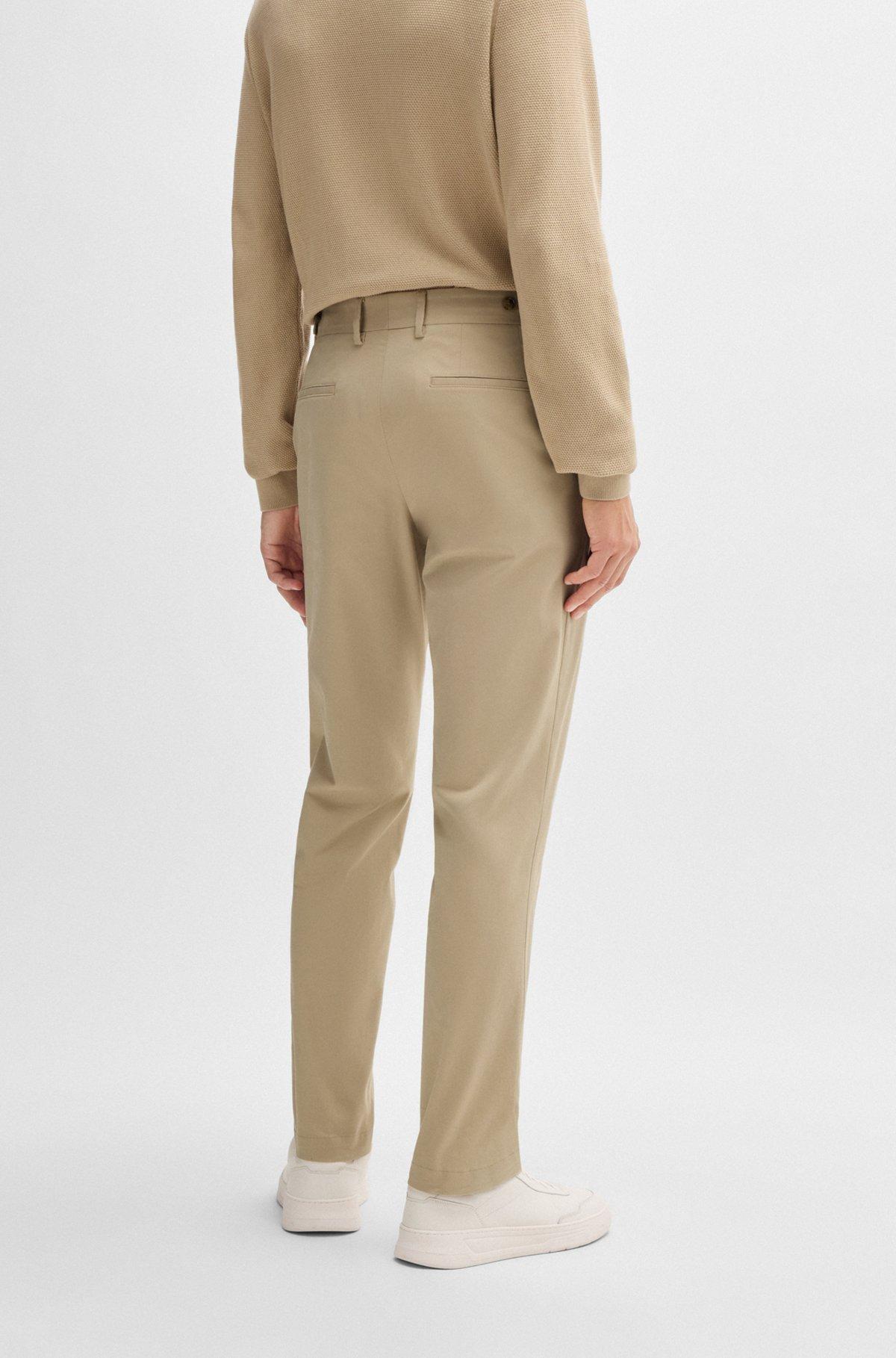 Slim-fit trousers in washable stretch cotton Product Image