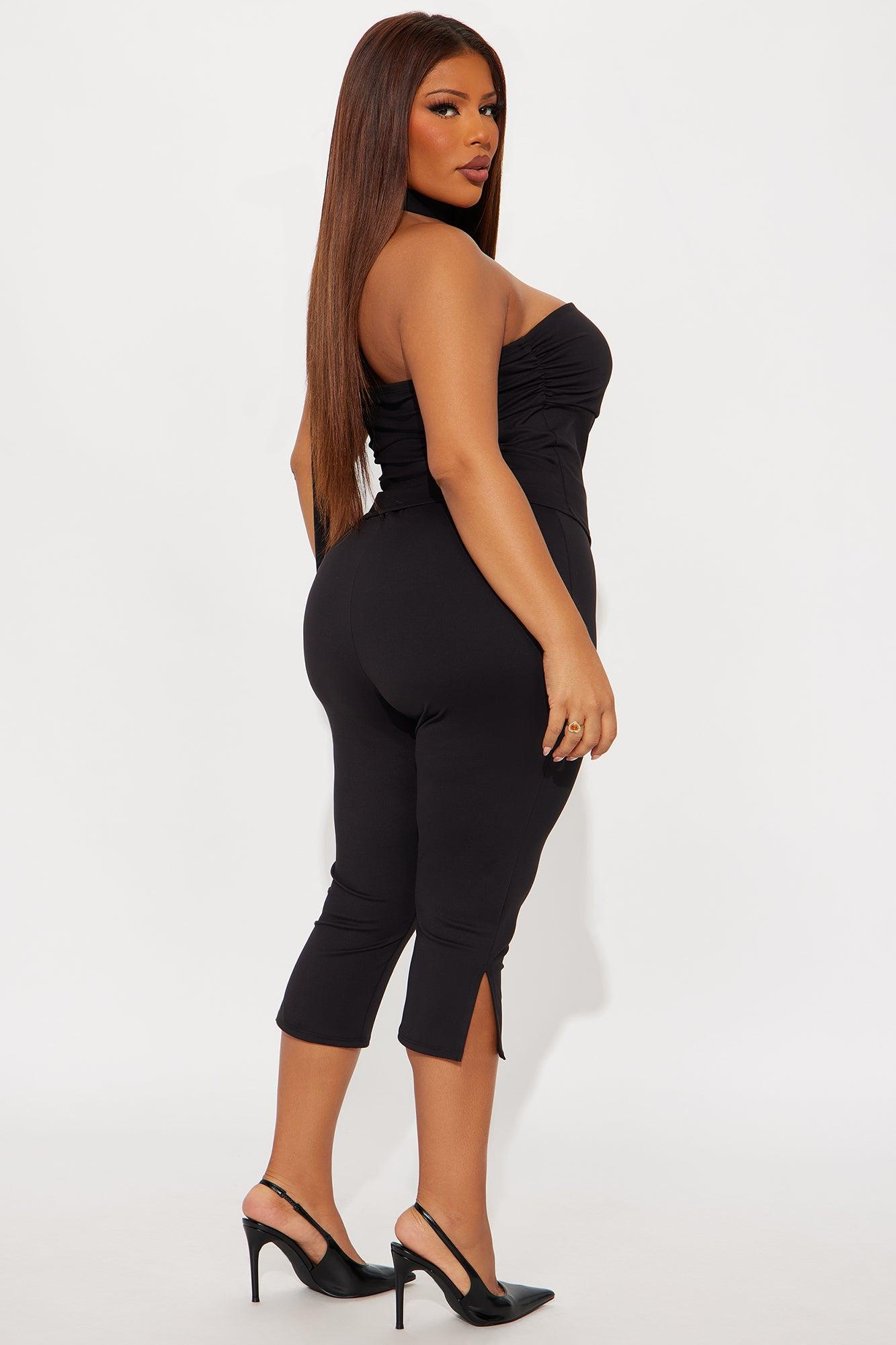 Ava 3 Piece Capri Set - Black Female Product Image