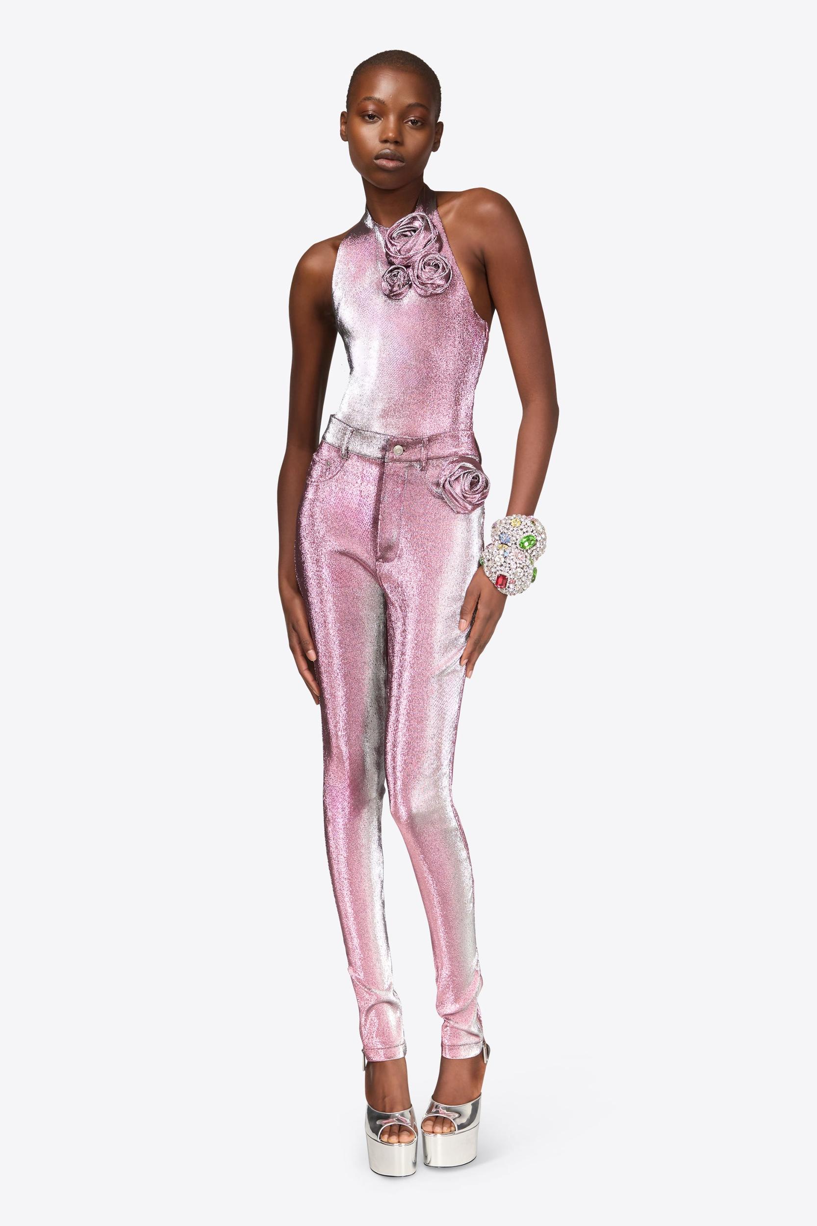 Stretch Lame Rosette Legging Product Image