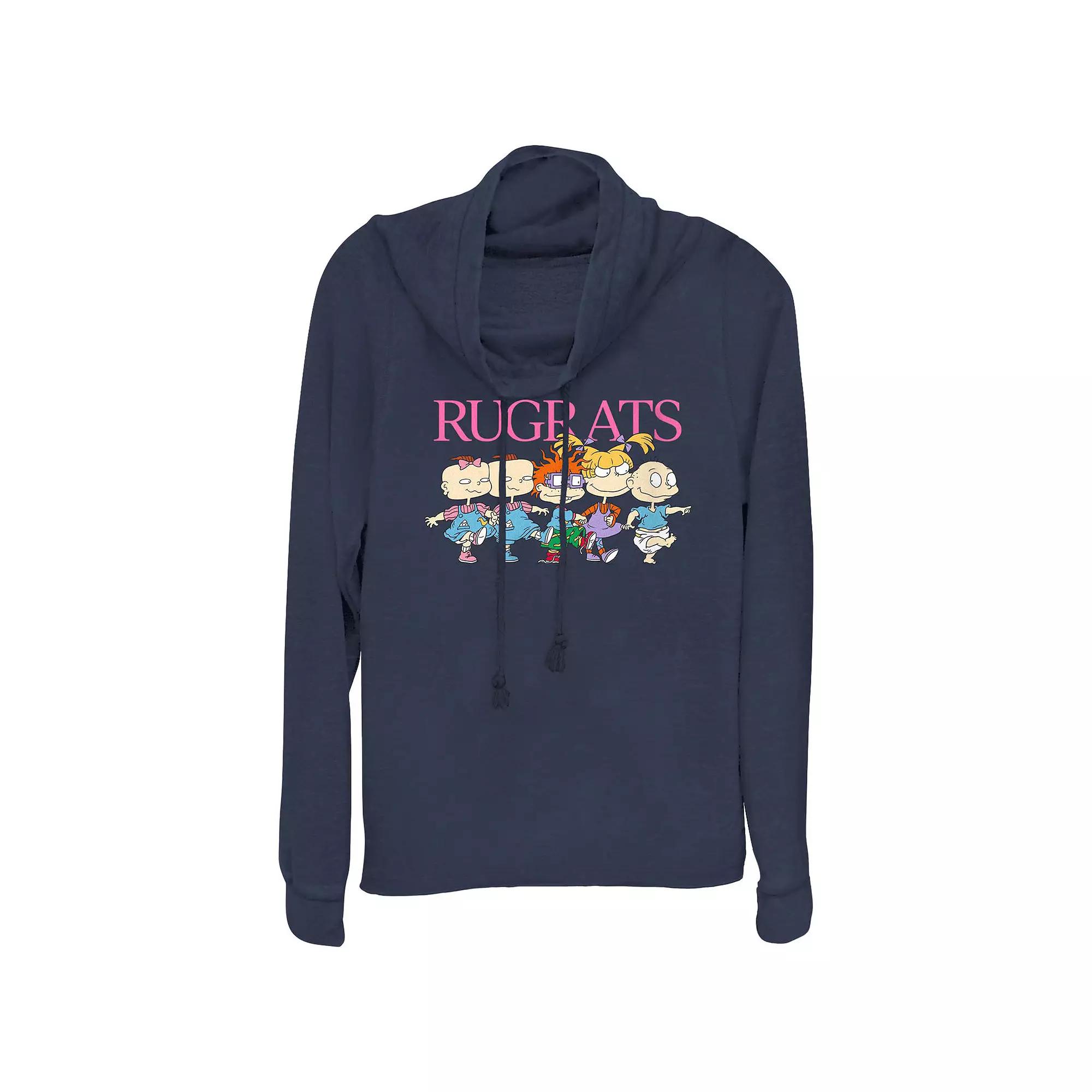 Plus Size Nickelodeon Rugrats Kids March Cowlneck Graphic Lightweight Long Sleeve, Women's, Size: 2XL, Blue Product Image