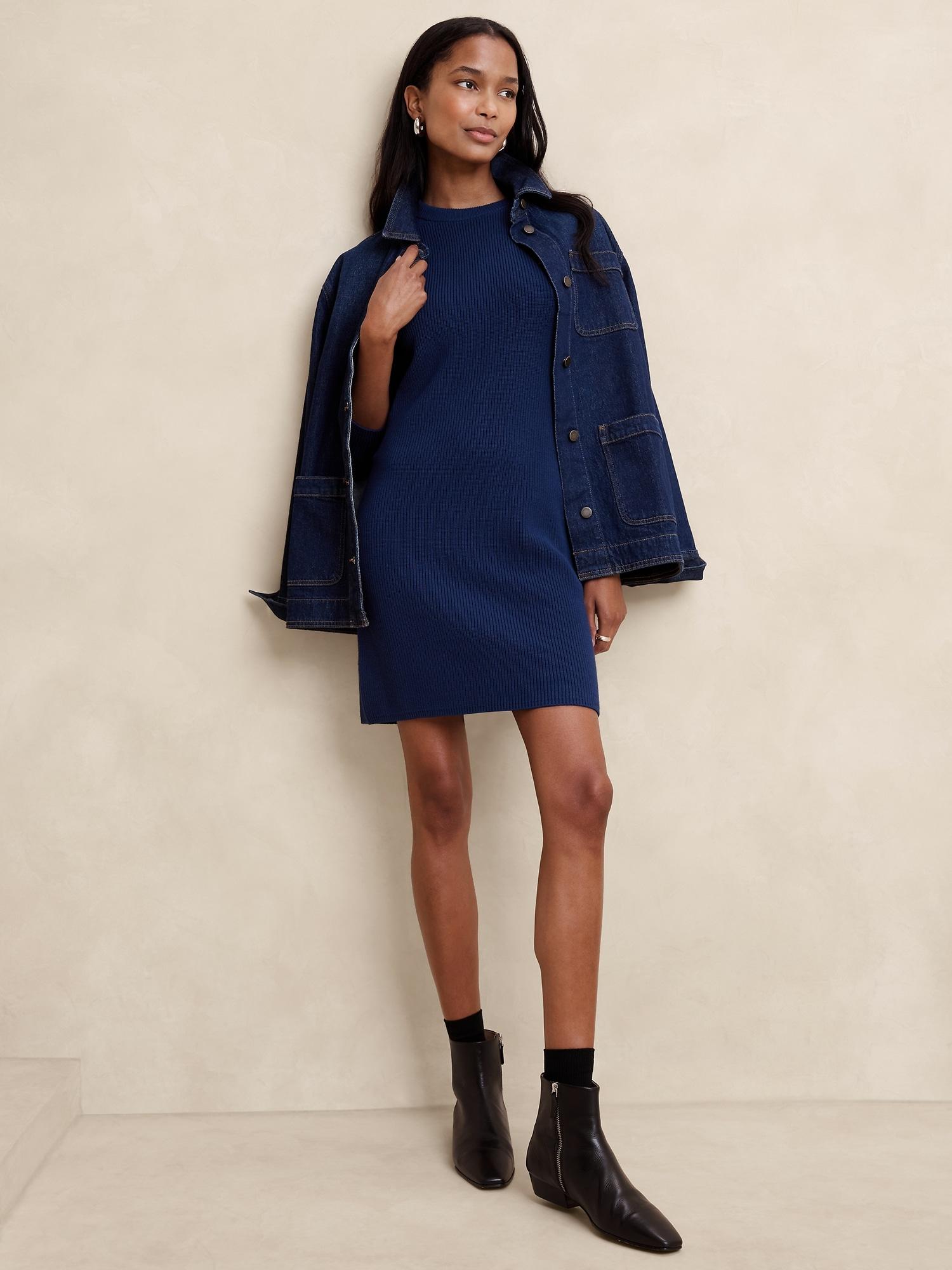 Dolman-Sleeve Mini Sweater Dress Product Image