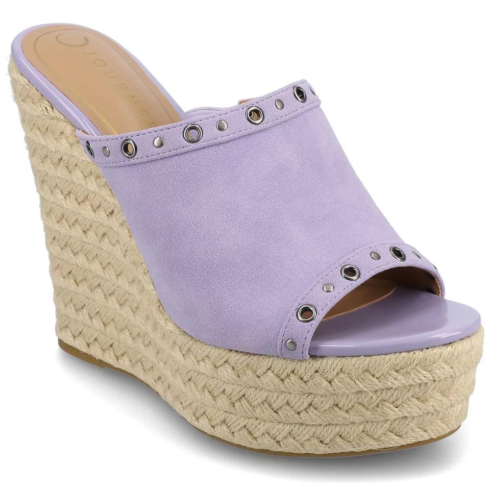 Journee Yari Women's Platform Espadrille Wedge Sandals,  Product Image