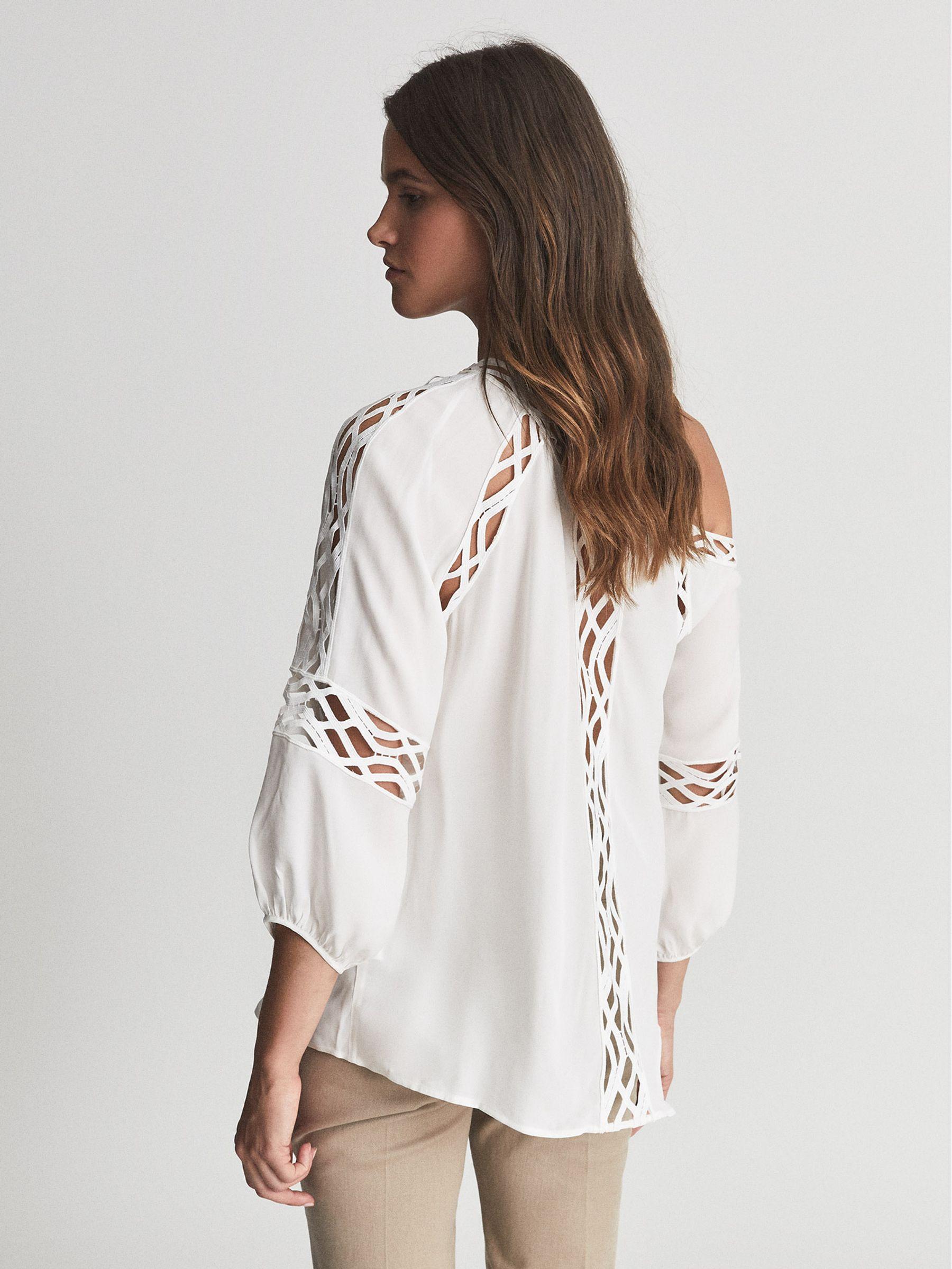 Lace Detail Blouse in Ivory Product Image