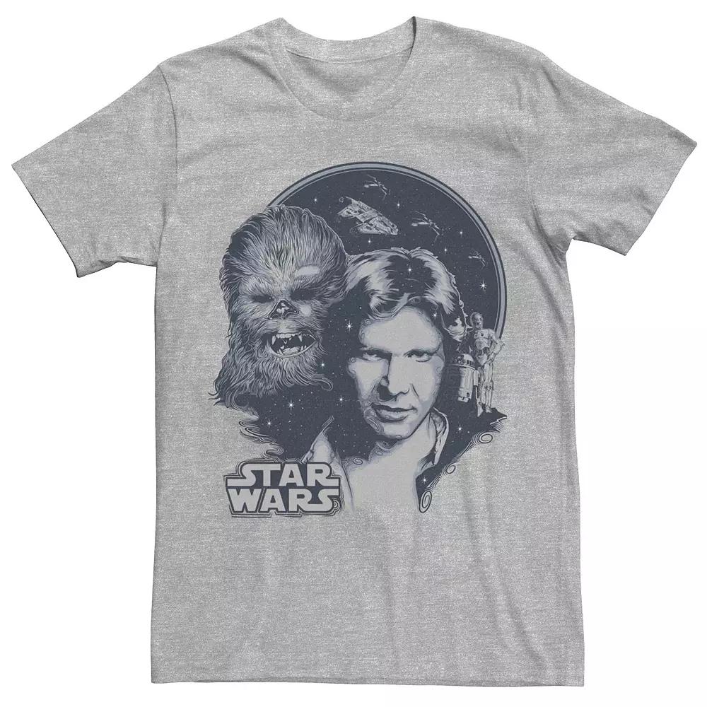 Men's Star Wars Vintage Han Solo And Chewbacca Tee,  Product Image