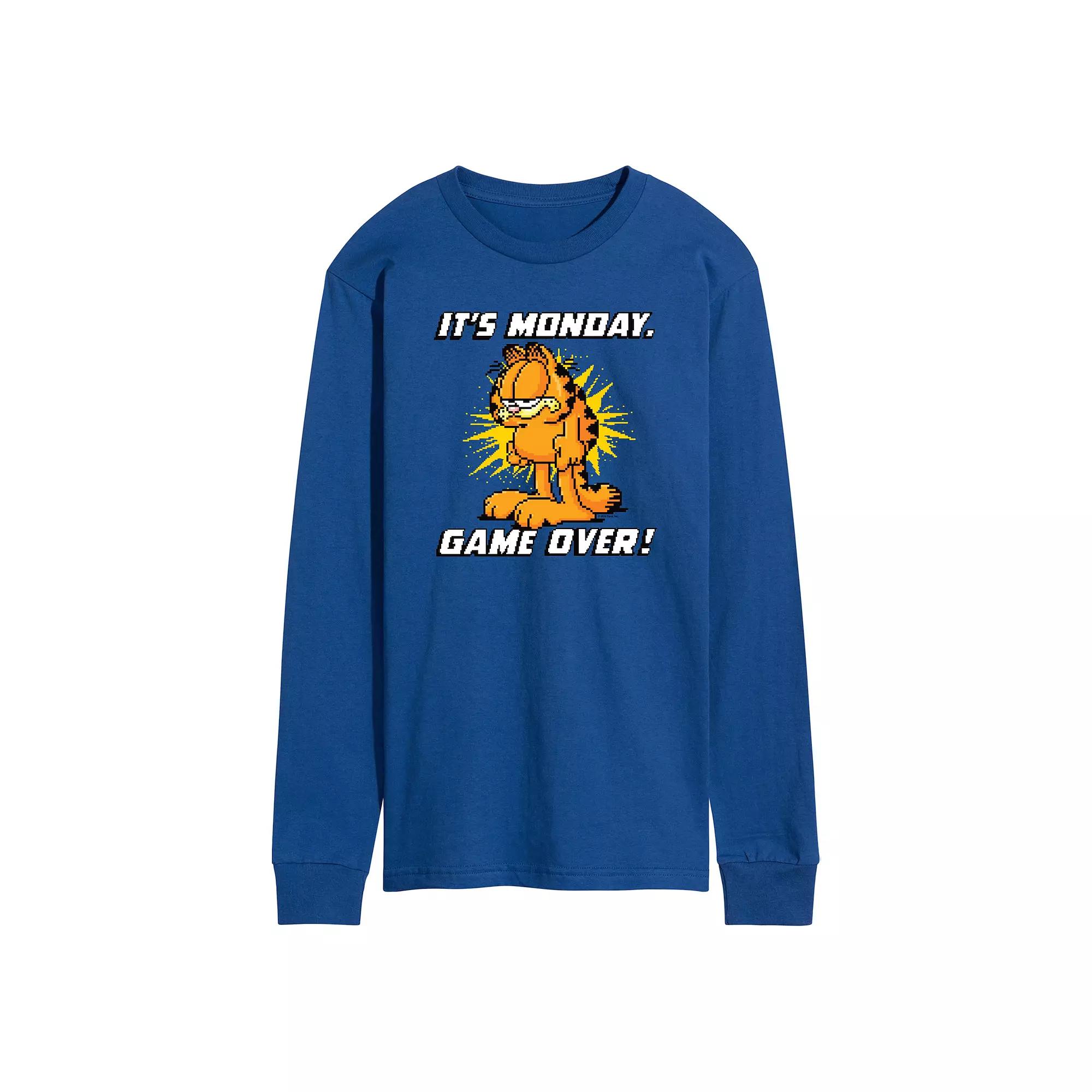 Men's Garfield It's Monday Long Sleeve Graphic Tee,  Product Image