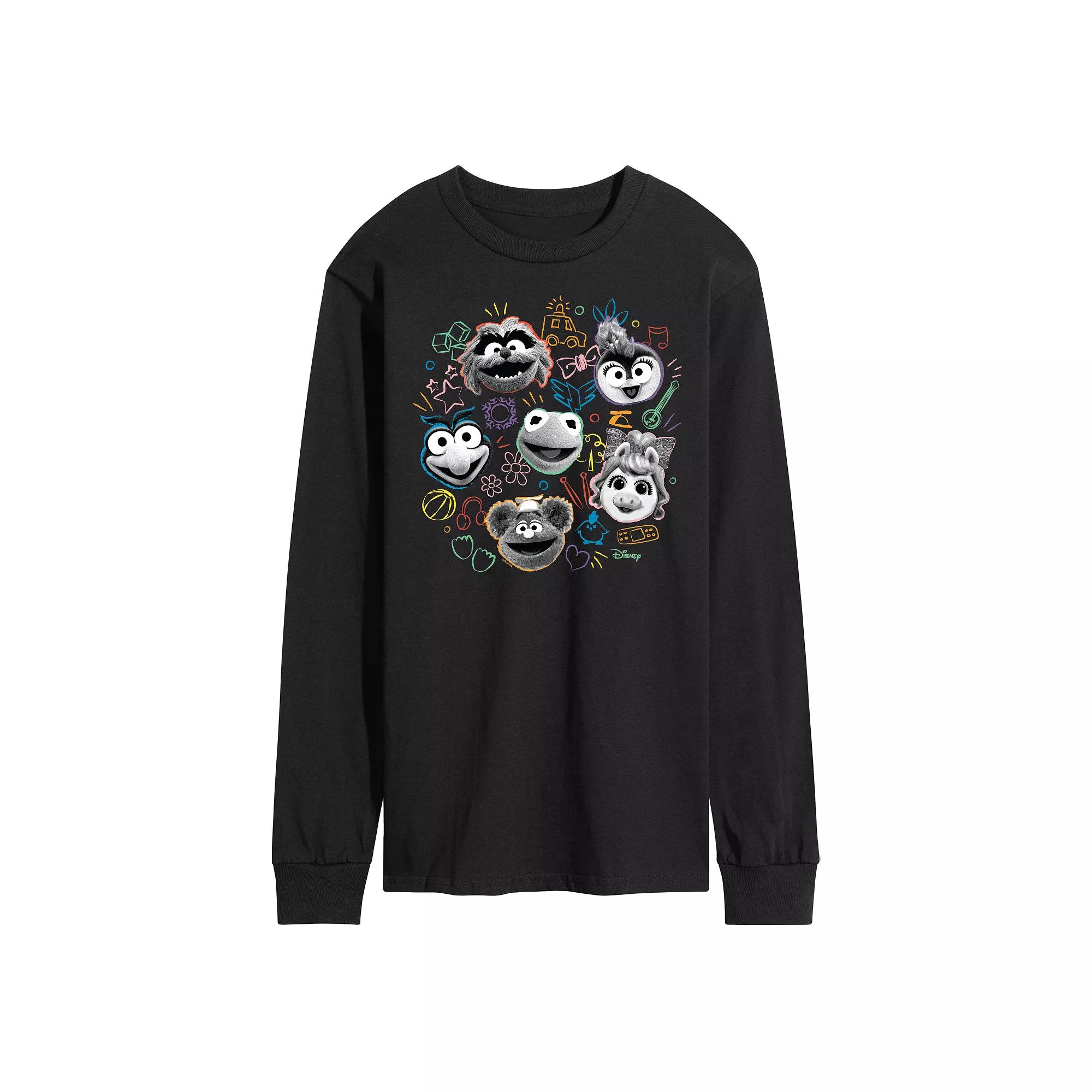 Disney's Muppets Babies Men's Faces Long Sleeve Graphic Tee,  Product Image