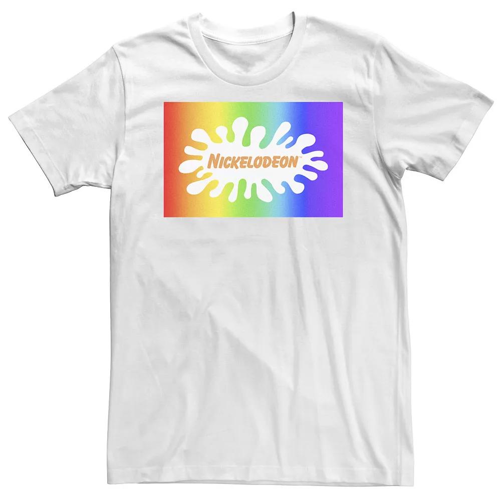 Big & Tall Nickelodeon Pride Rainbow Gradient Logo Tee, Men's,  Product Image