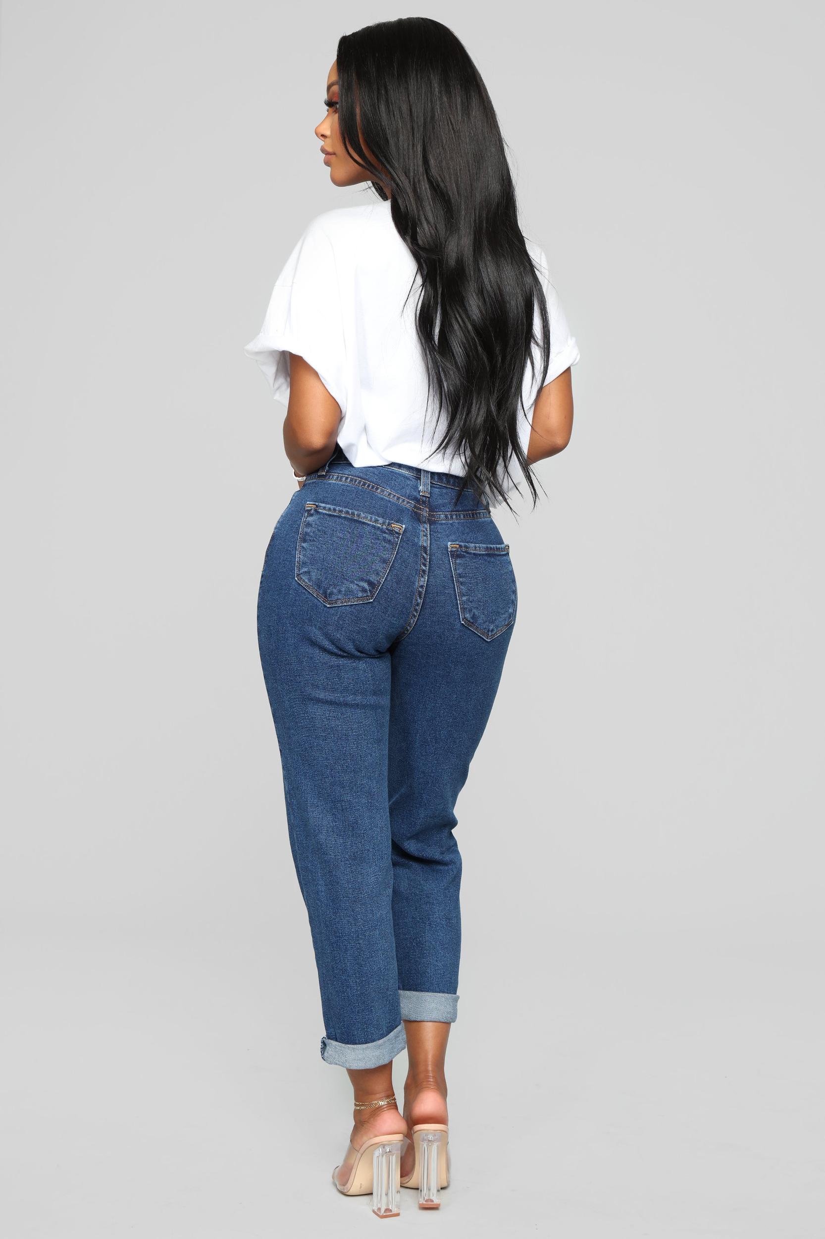 I Got It From My Mama Jeans - Dark Denim Product Image