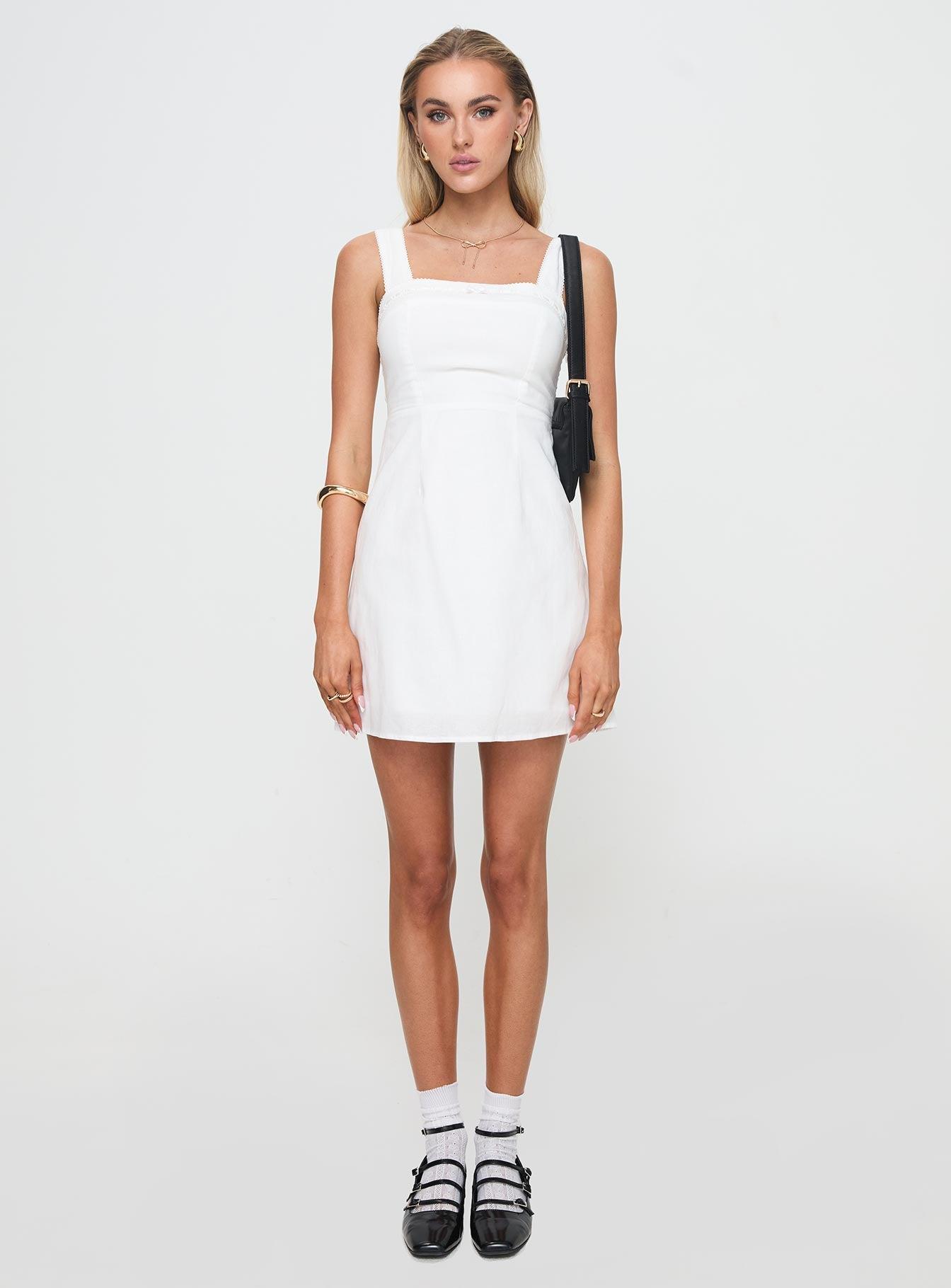Weavery Mini Dress White Product Image