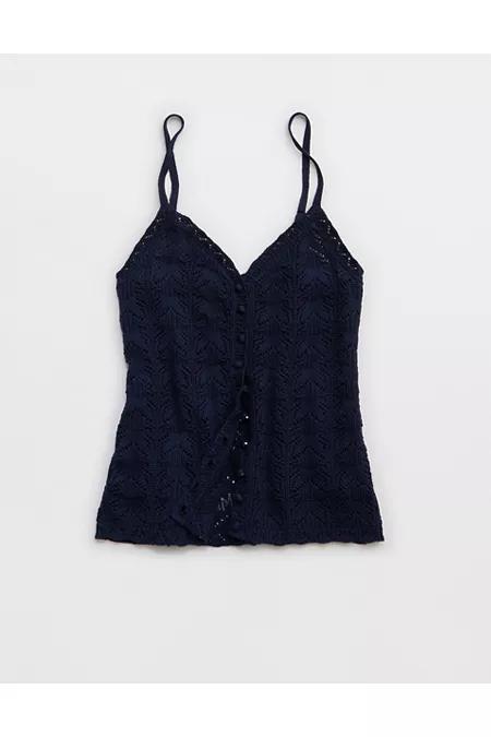 Aerie Sweater Button Front Tank Top Women's Product Image