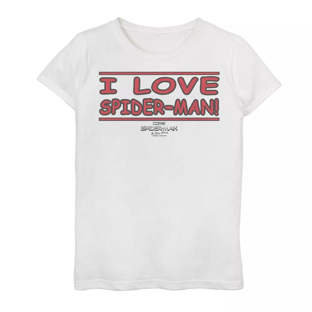 Girls 7-16 Marvel Spider-Man No Way Home I Love Spider-Man Banner Graphic Tee, Girl's,  Product Image