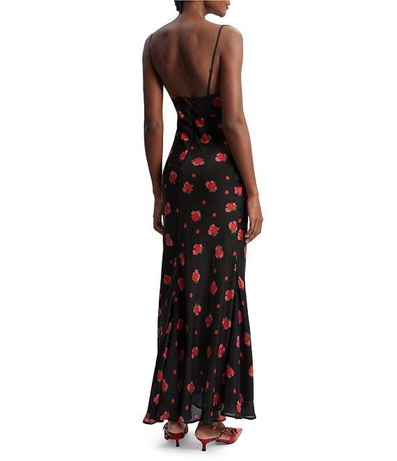 Bardot Monroe Floral Print Cowl Neck Sleeveless Slip Maxi Dress Product Image