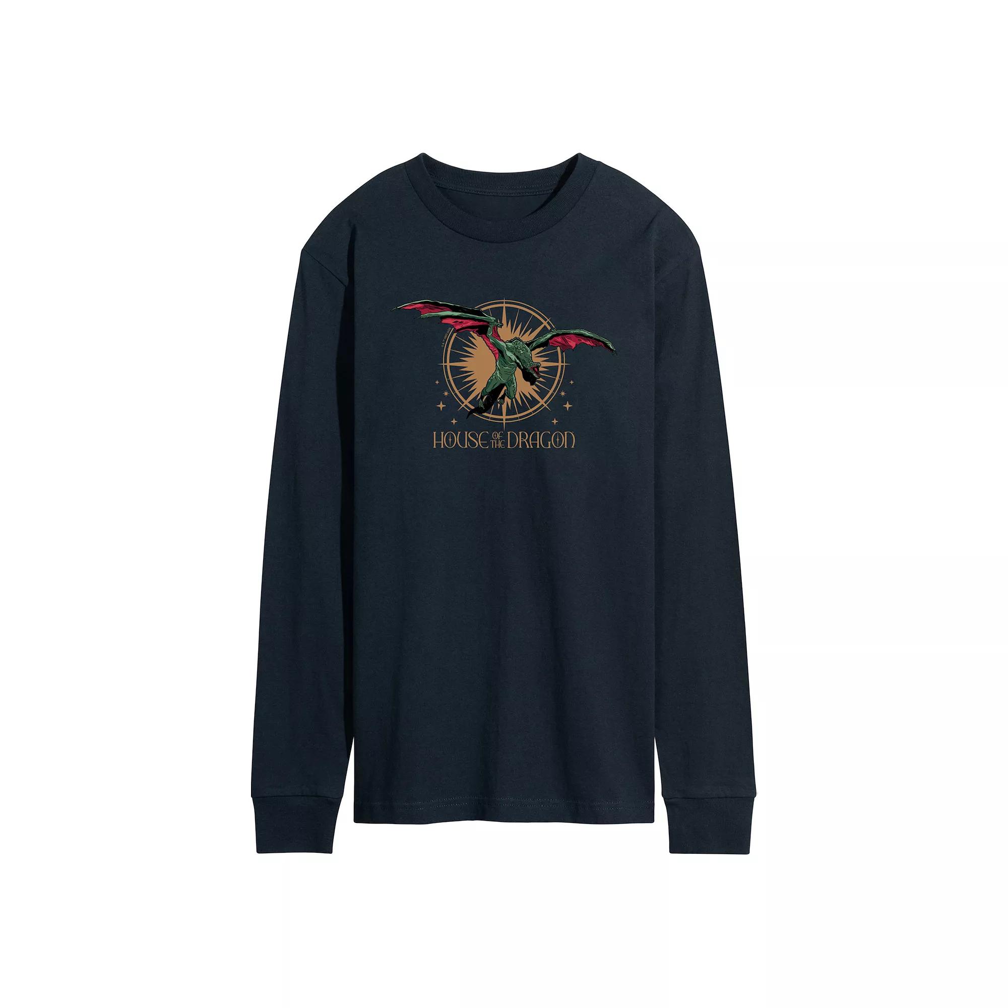 Men's House Of The Dragon Vhagar Flight Long Sleeve Graphic Tee,  Product Image