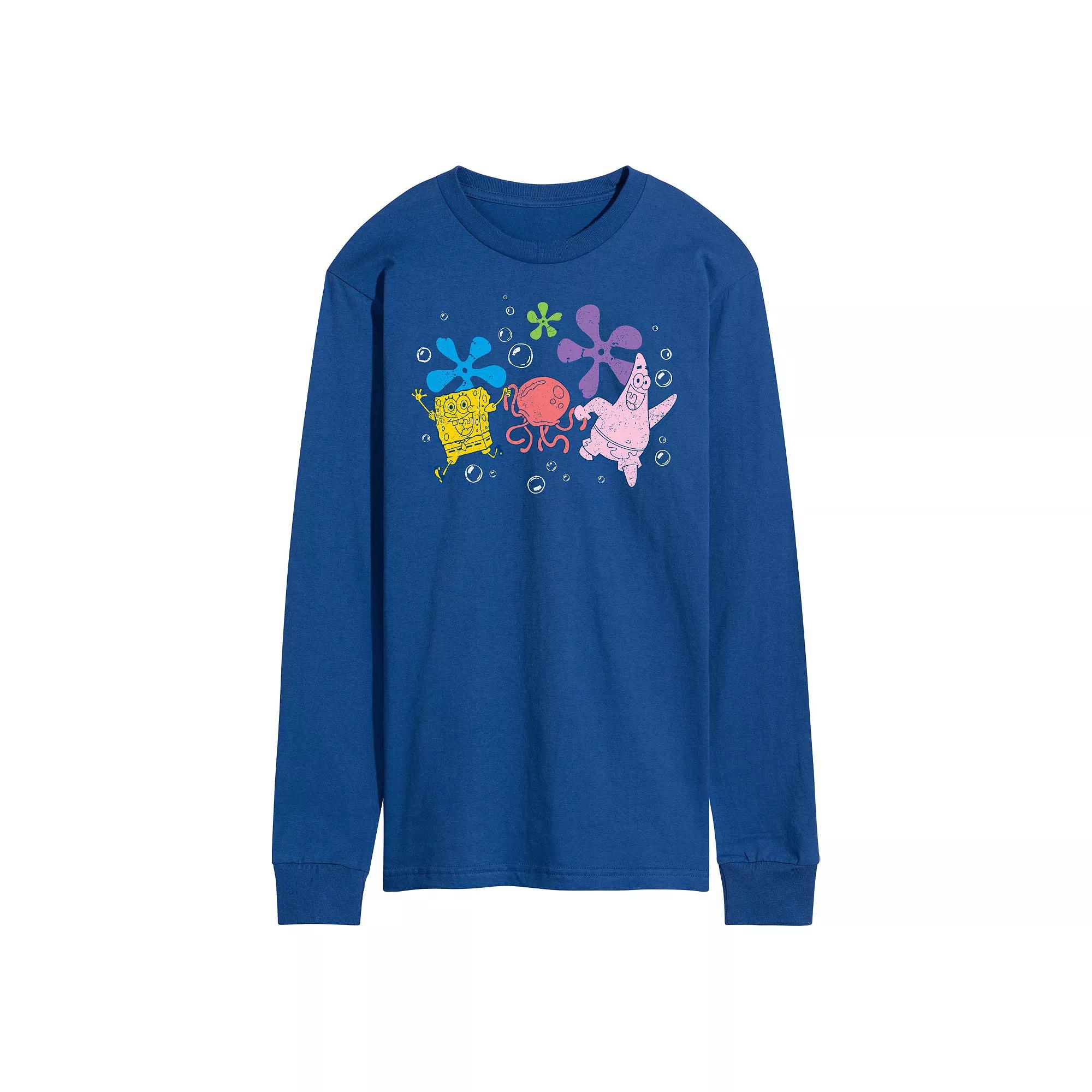 Disney's Mickey Mouse & Friends Men's Ho Ho Ho Long Sleeve Graphic Tee,  Product Image