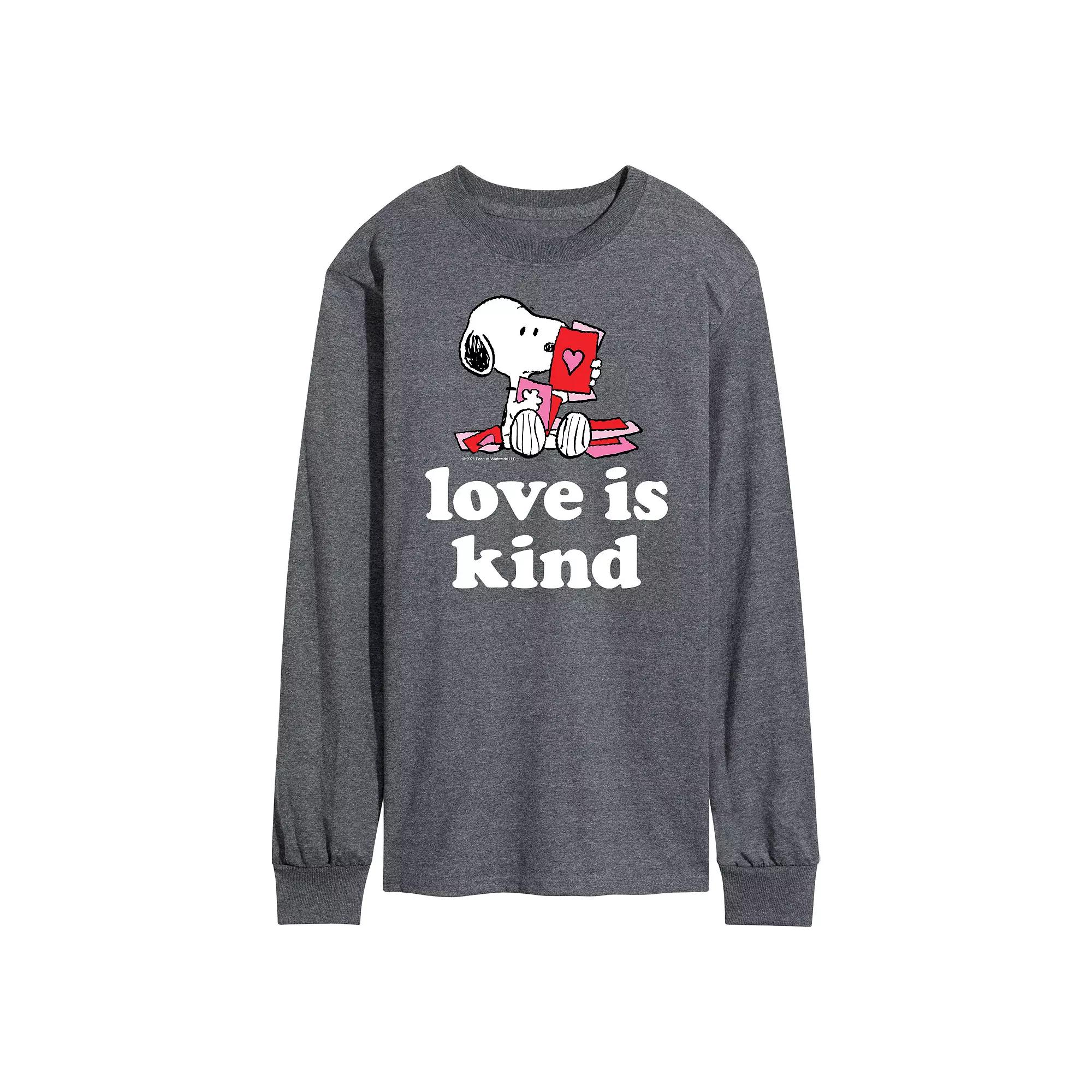 Men's Peanuts Love Is Kind Long Sleeve Tee,  Product Image
