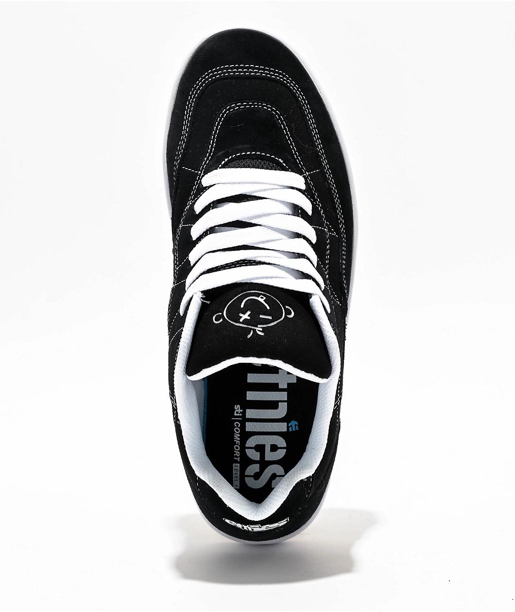 etnies Snake Black & White Skate Shoes Product Image