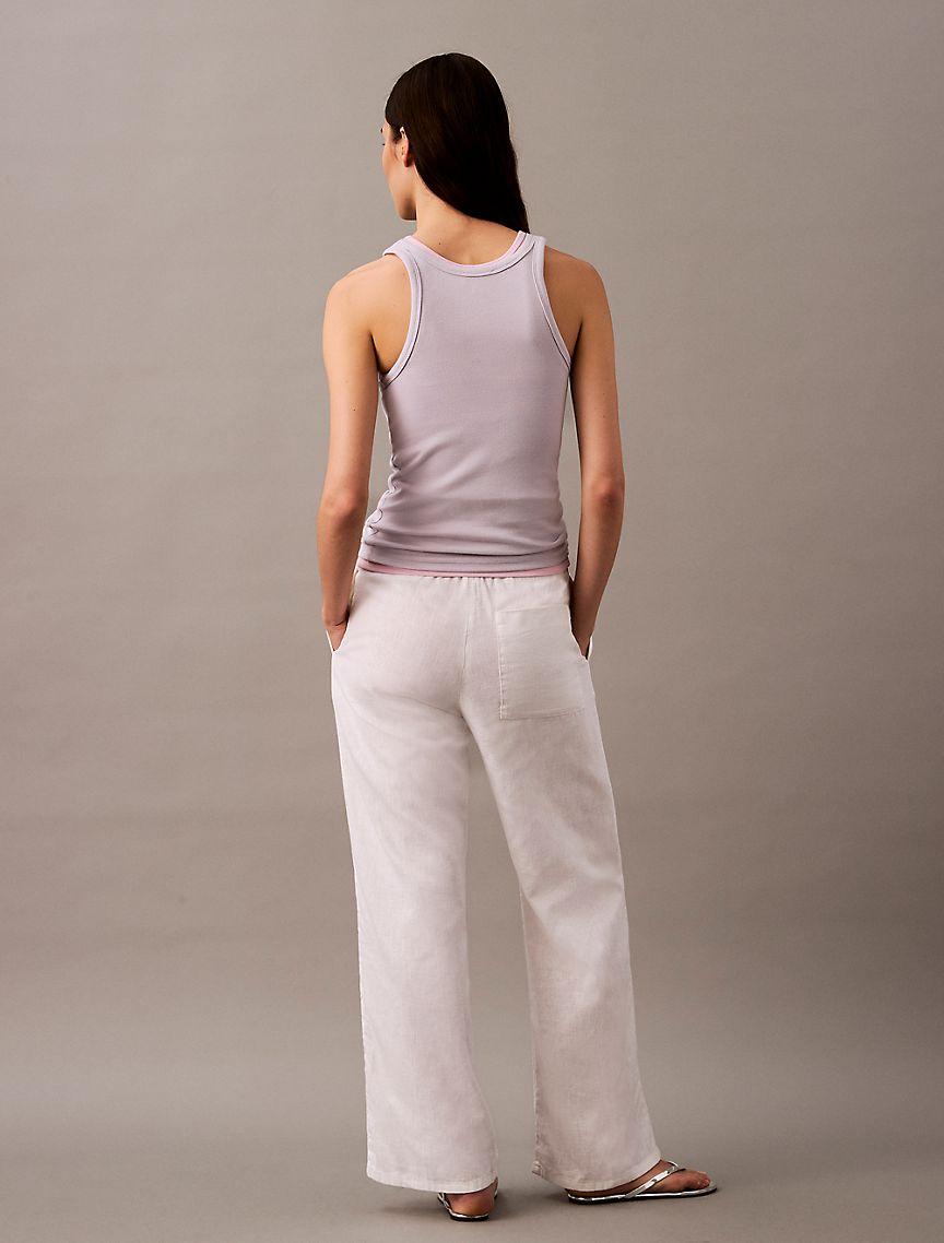 Linen Cotton Pull-On Pants Product Image