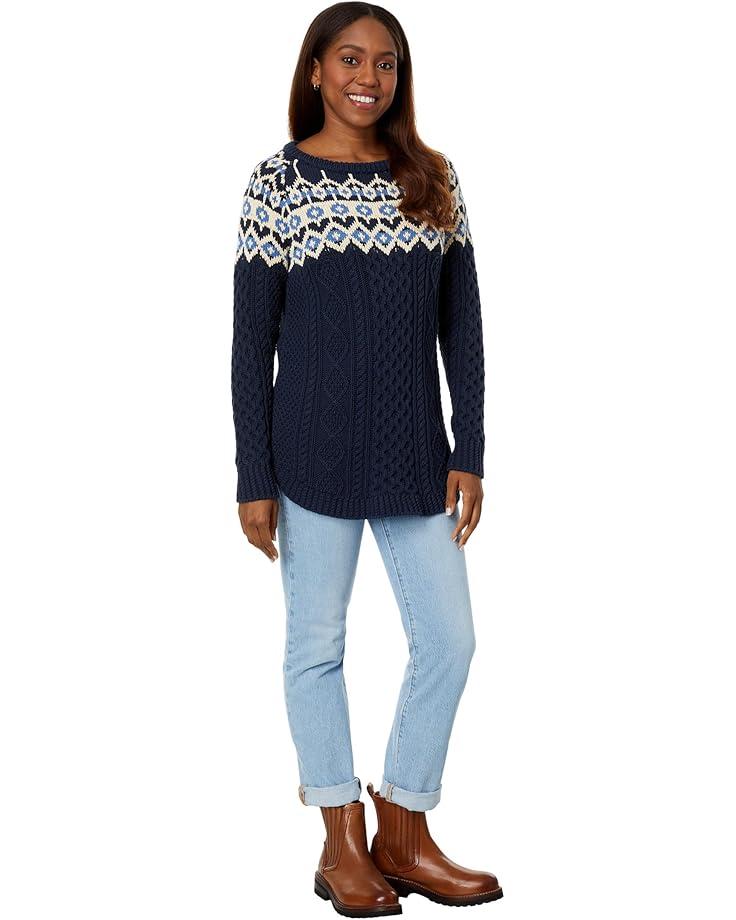 Signature Cotton Fisherman Crewneck Sweater Stripe Product Image