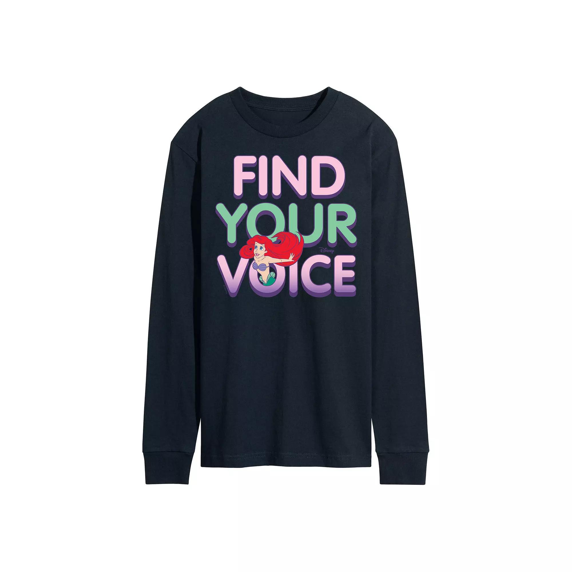 Disney's The Little Mermaid Men's Ariel Long Sleeve Tee,  Product Image