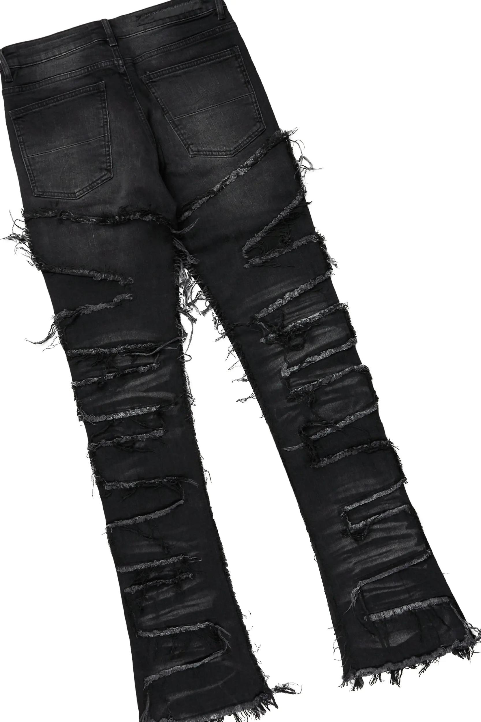 Lake White/Black T-Shirt/Stacked Flare Jean Bundle Male Product Image