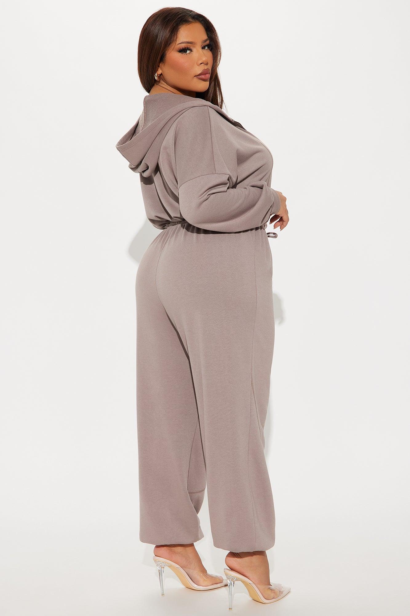 Valerie French Terry Jumpsuit - Mocha Product Image