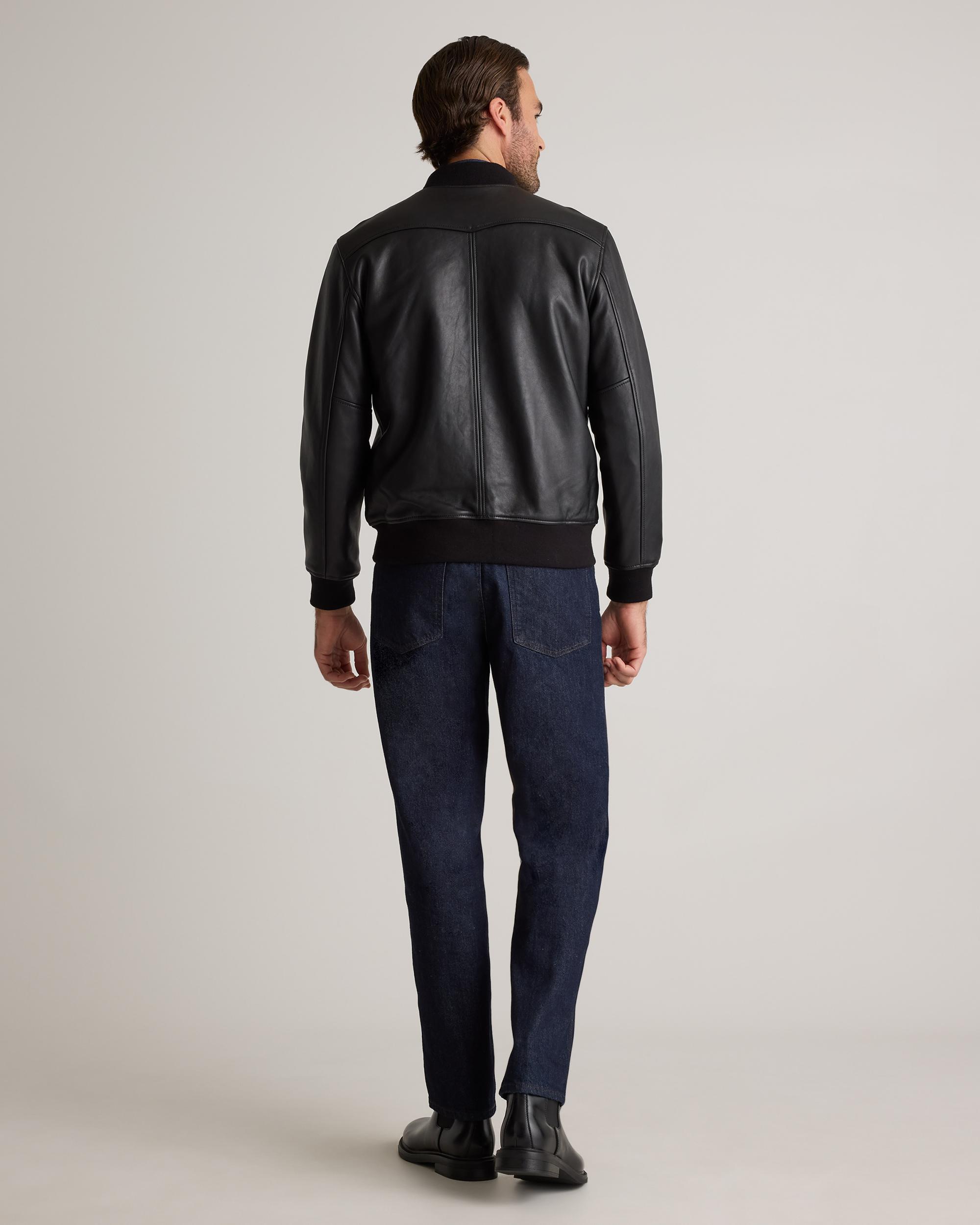Quince | Men's 100% Washed Leather Bomber Jacket Product Image