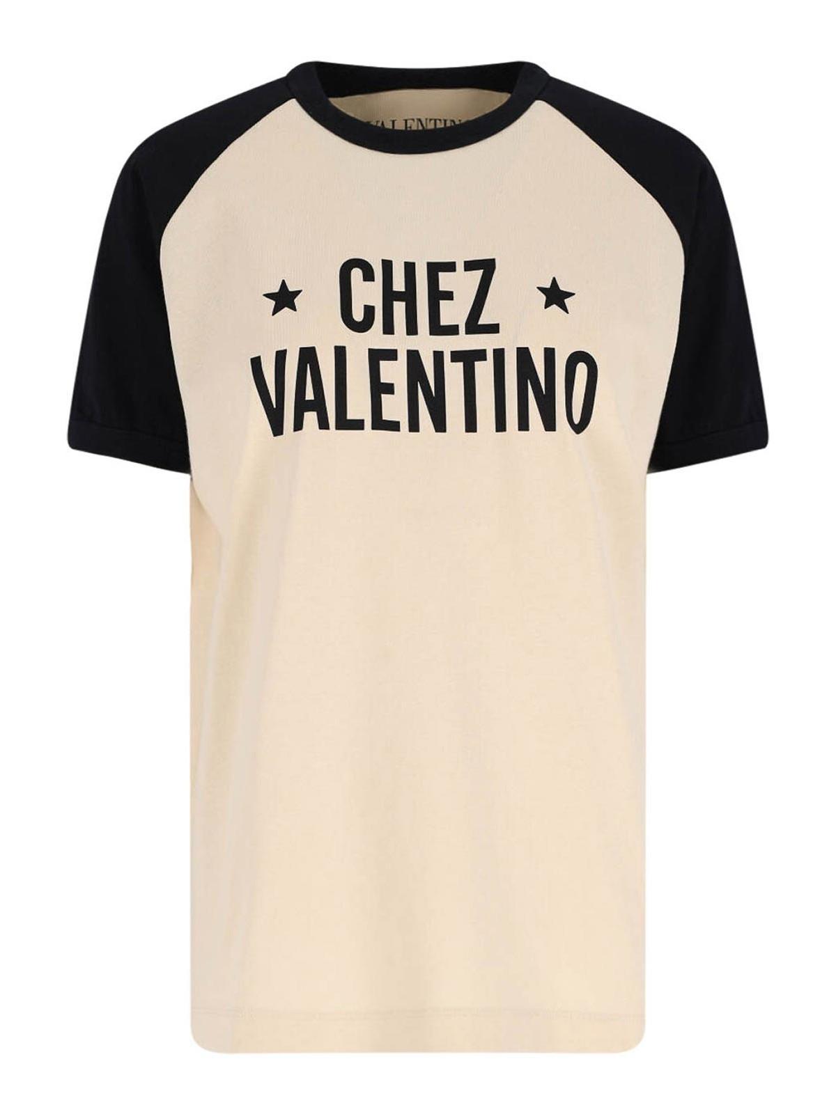 VALENTINO Chez Logo T-shirt In Neutral Product Image