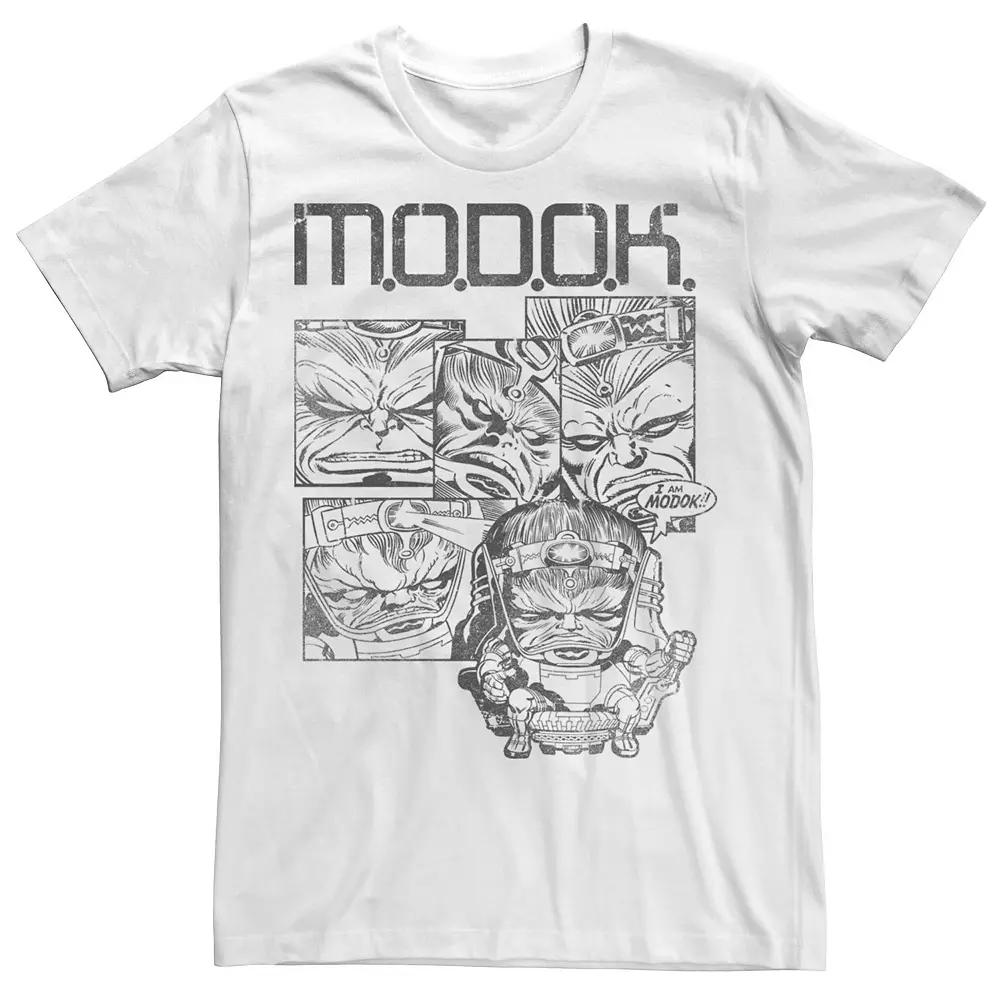 Men's Marvel MODOK Black & White Comic PaneTee,  Product Image