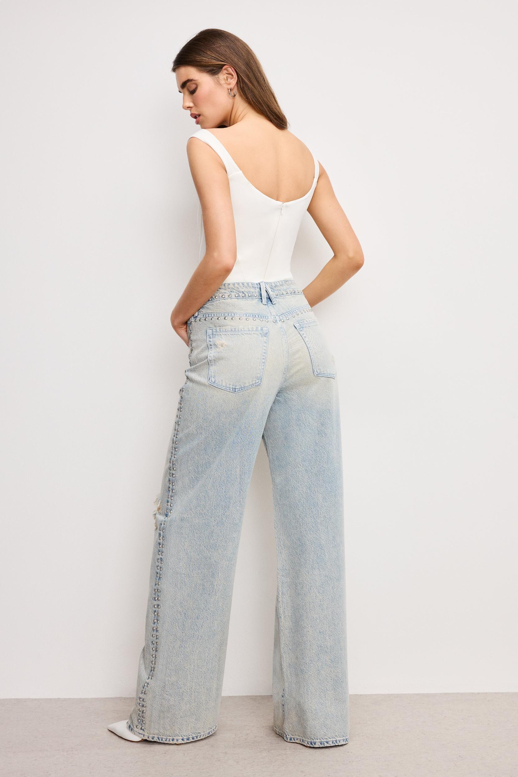 GOOD STANDARD EASE STUDDED JEANS | INDIGO784 Product Image