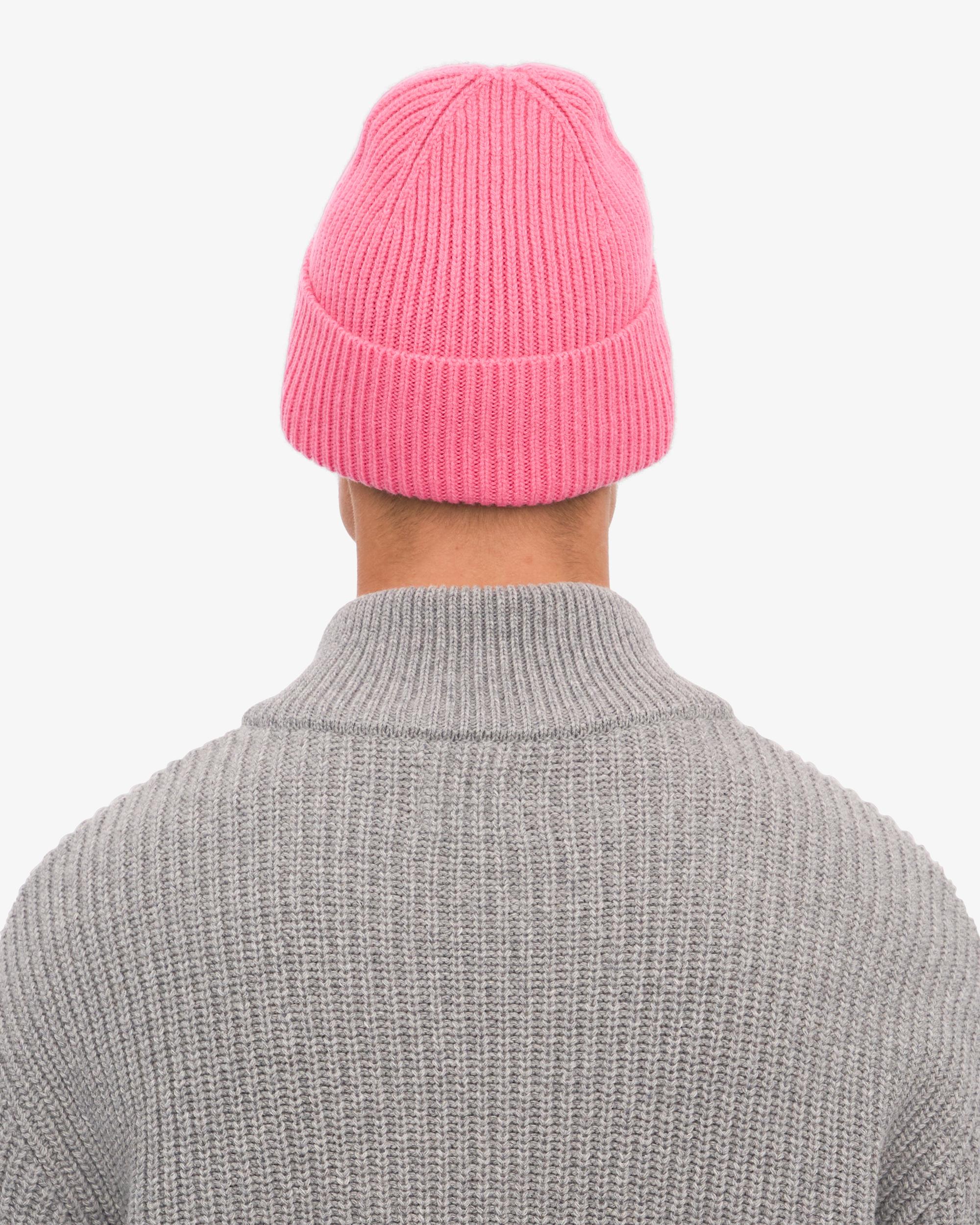 Merino Wool Beanie - Bubblegum Pink Product Image