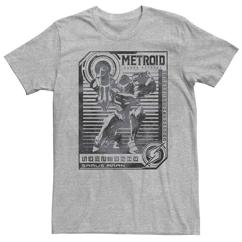 Men's Nintendo Metroid Samus Vintage Poster Tee, Size: XL, Athletic Grey Product Image