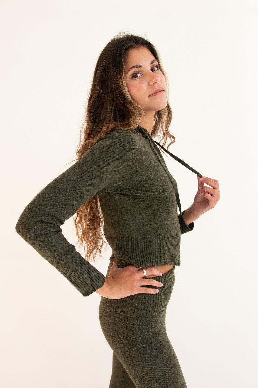 Soft Knit Zip Up Hoodie Product Image