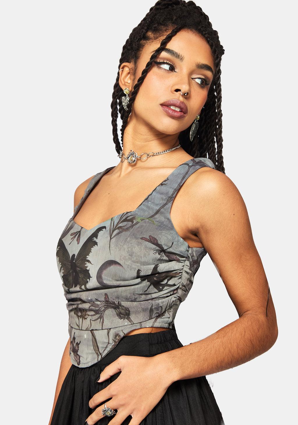 Gloriana Floral Print Chiffon Shirt Product Image