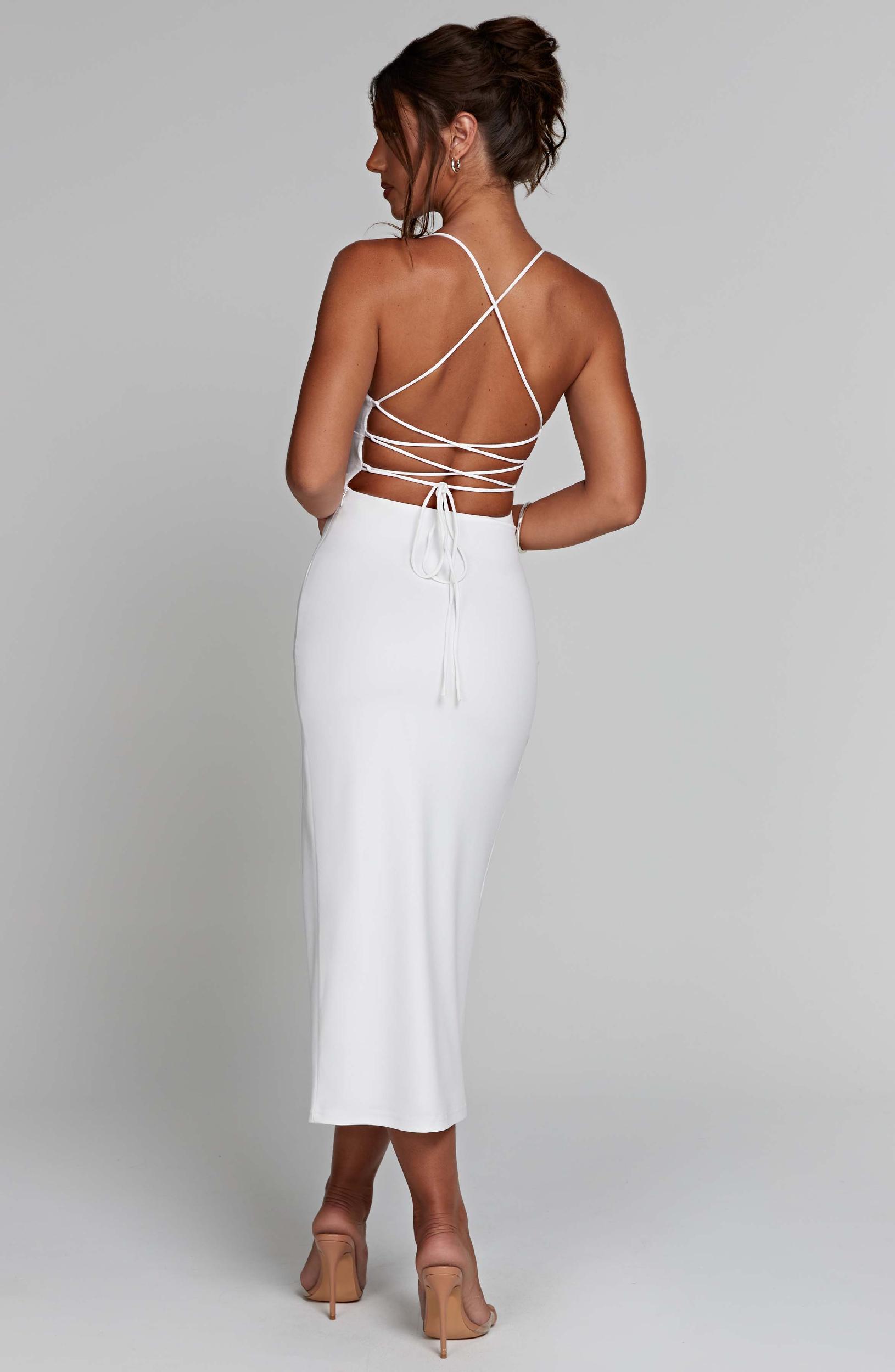 Kiana Midi Dress - White Product Image