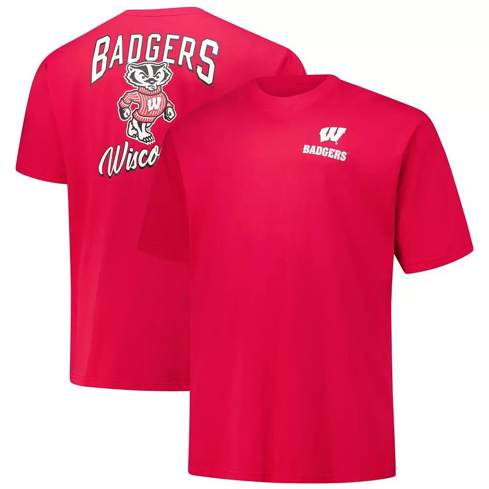Men's Fanatics Red Wisconsin Badgers Big & Tall Helmet T-Shirt, Size: 2XB Product Image