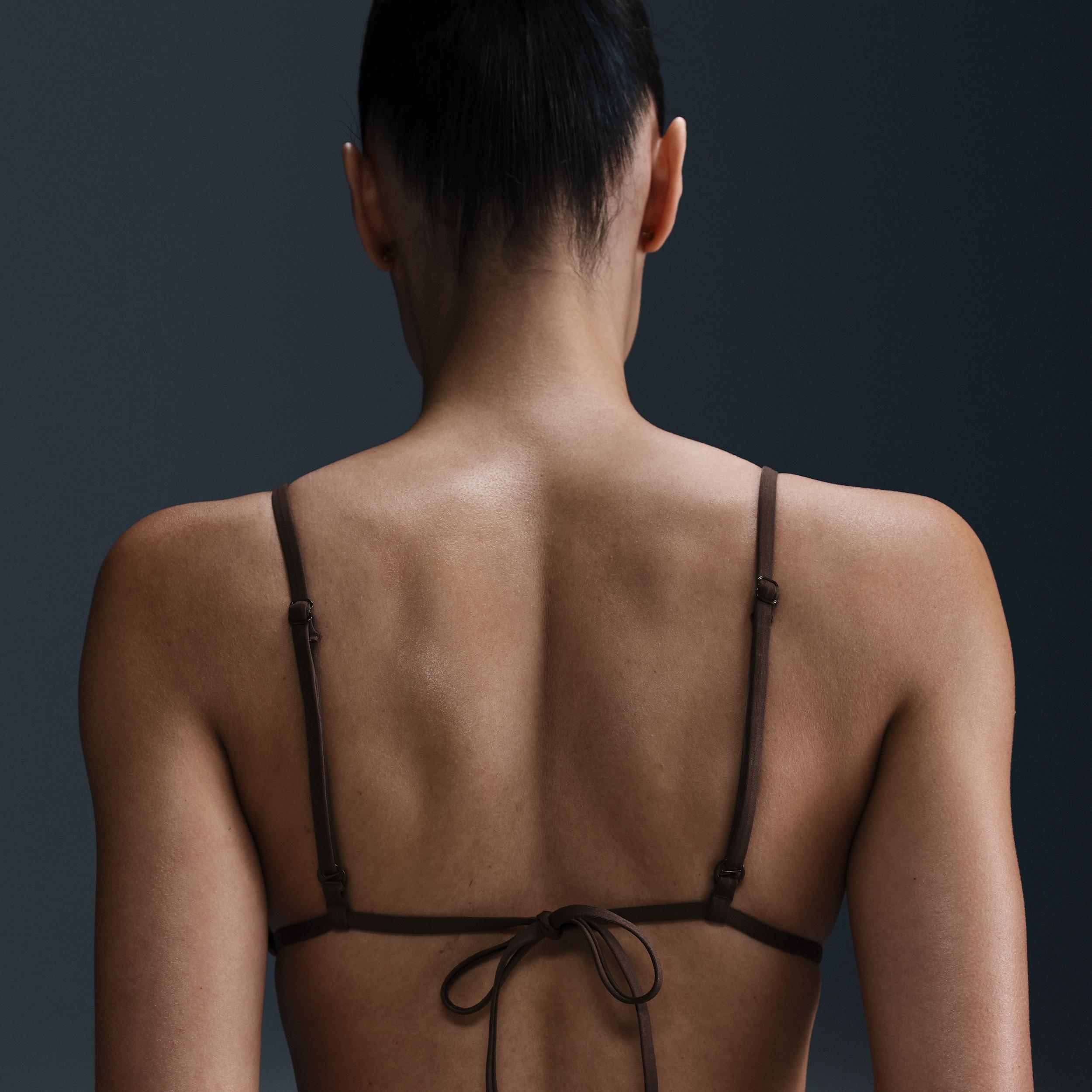 Nike Womens Swim Swoosh Link Terry Triangle Bikini Top | NESSF253-206 Product Image