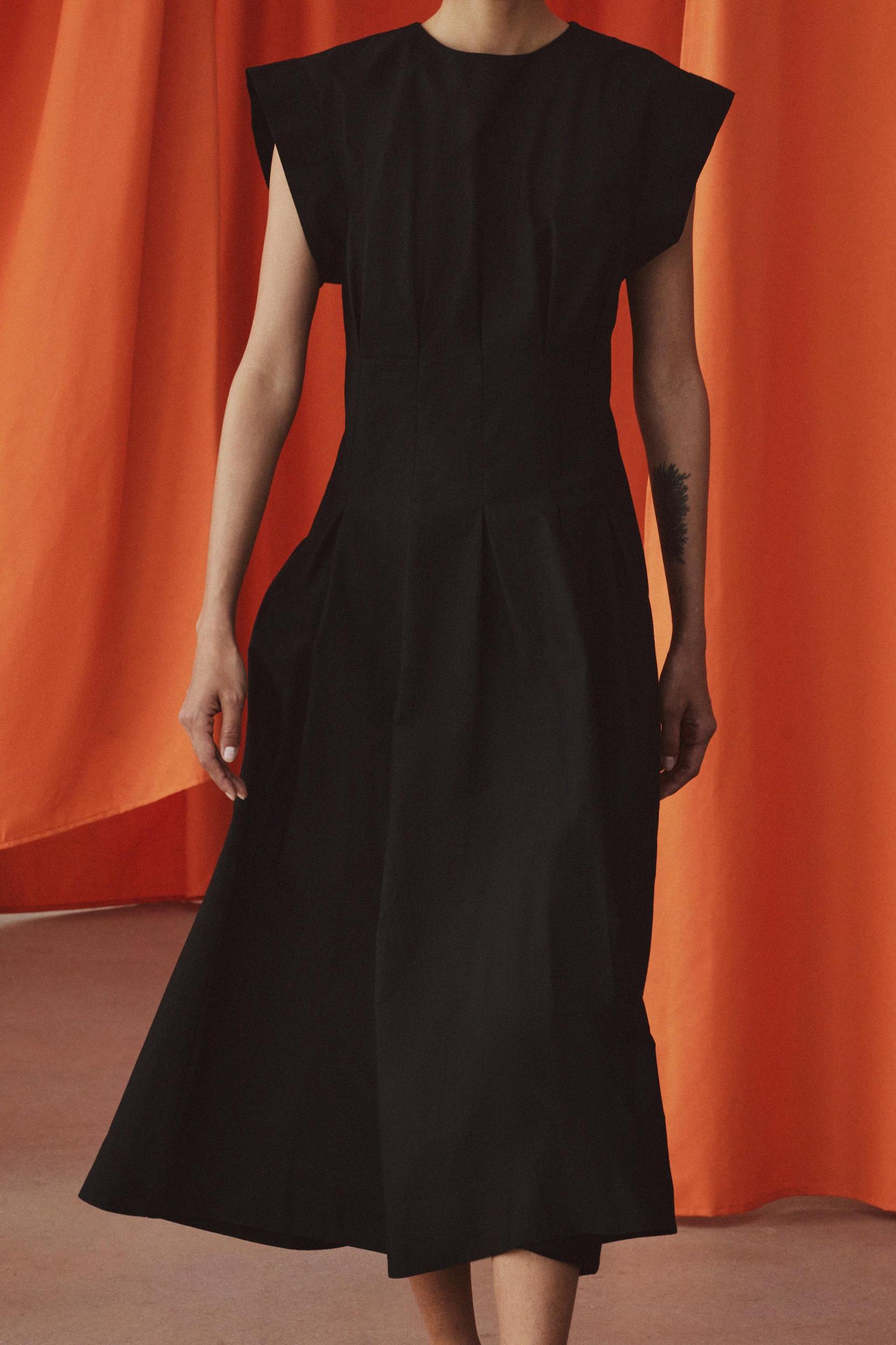 PLEATED POPLIN DRESS ZW COLLECTION Product Image