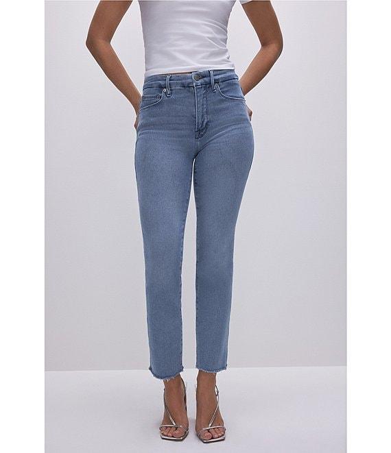 Good American Good Legs Straight Denim Split Pocket Jeans Product Image