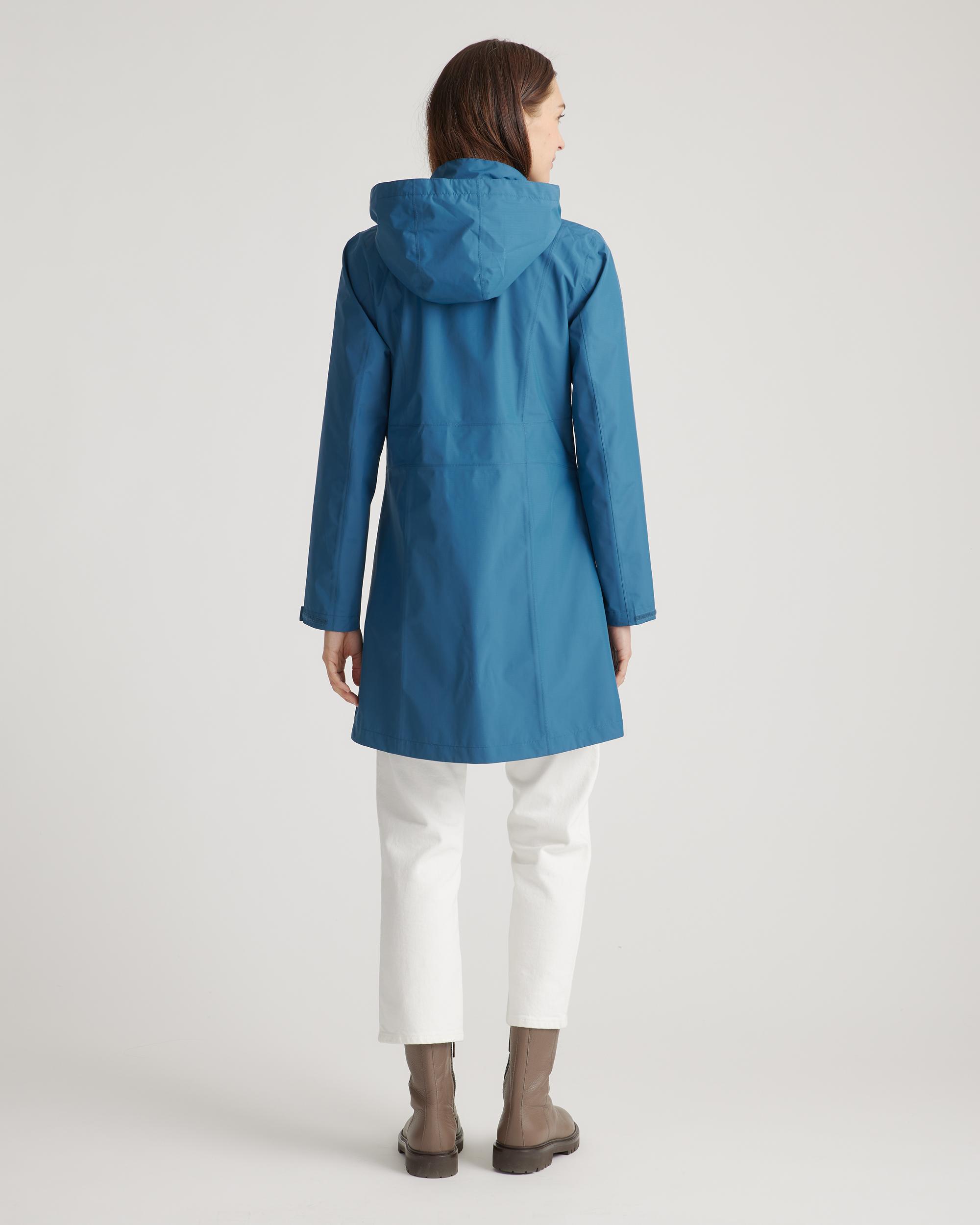 Quince | Women's Weatherproof Long Rain Shell Jacket Polyester/Recycled Polyester Blend Product Image