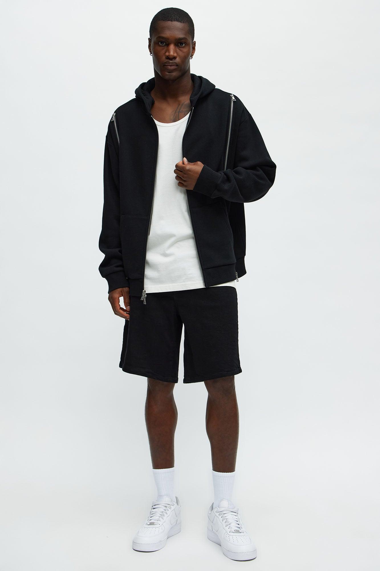 Mike Relaxed Denim Shorts - Black Product Image