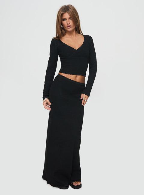 Memi Long Sleeve Top Black Product Image