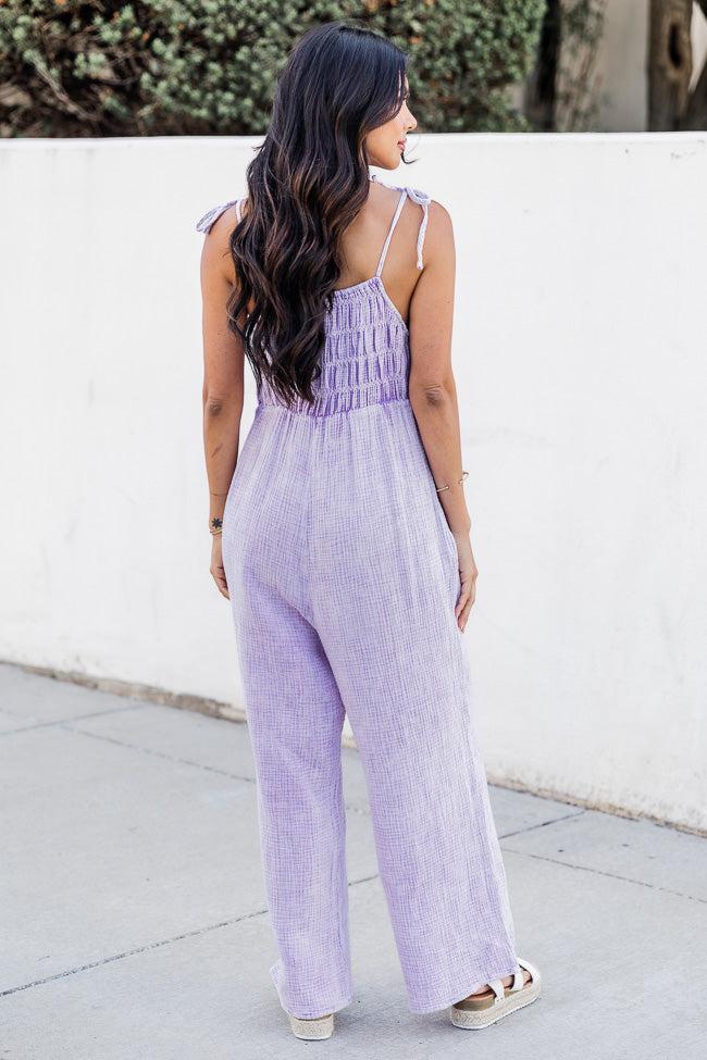 Jump For Joy Lavender Gauze Jumpsuit Product Image