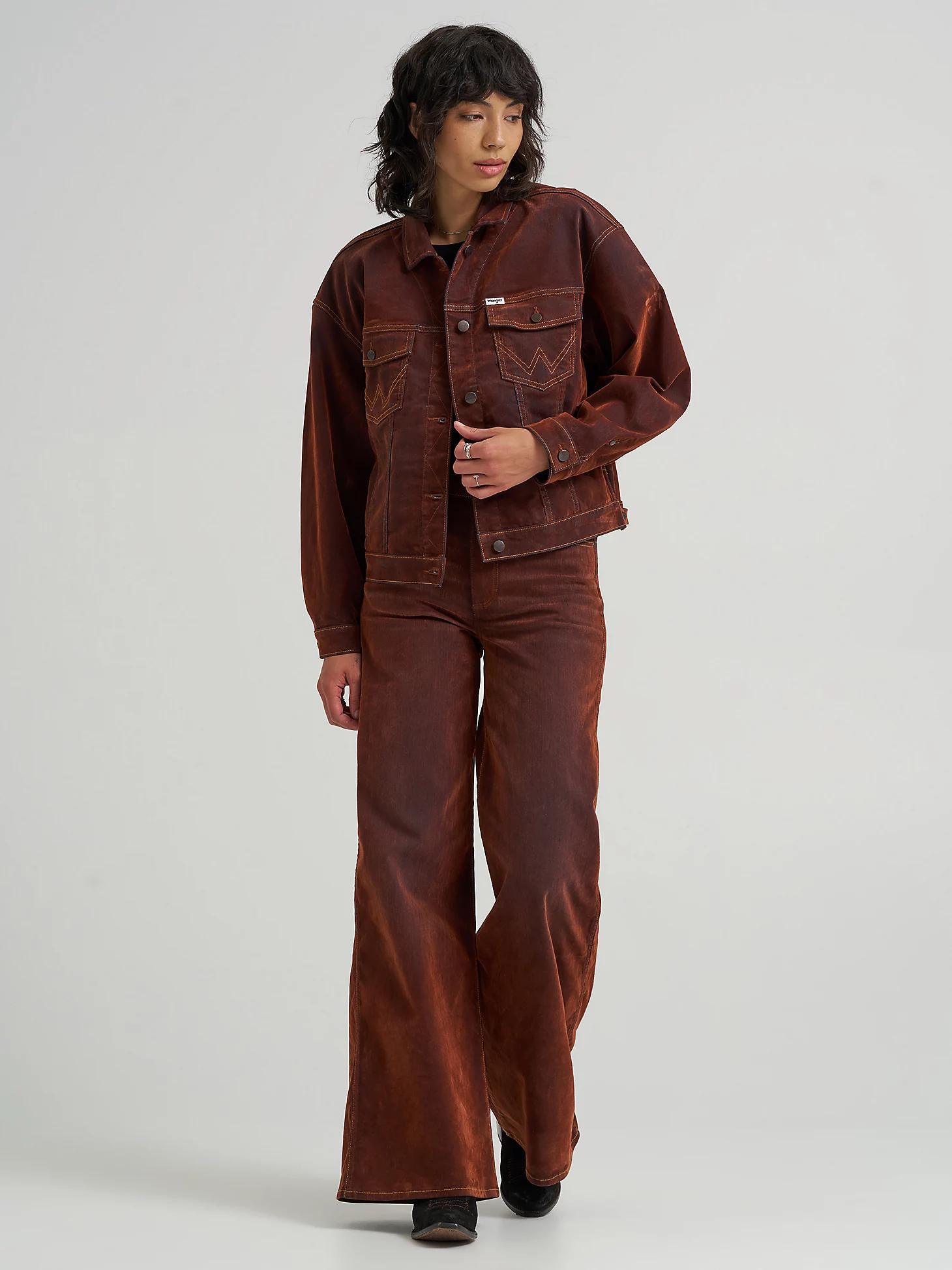 Women's Flocked Easy Fit Jacket in Cinnamon Chill Product Image