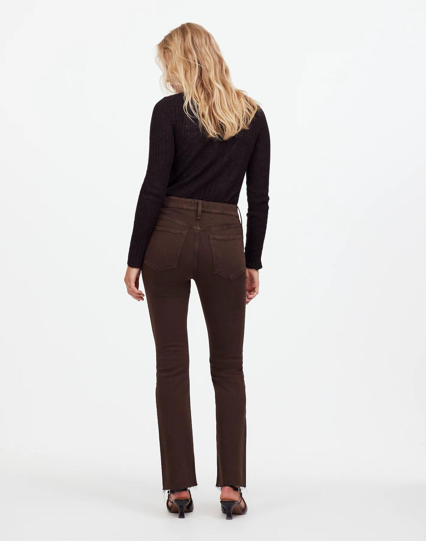 Tall Kick Out Crop Jeans in Driftwood Brown: Raw-Hem Edition Product Image