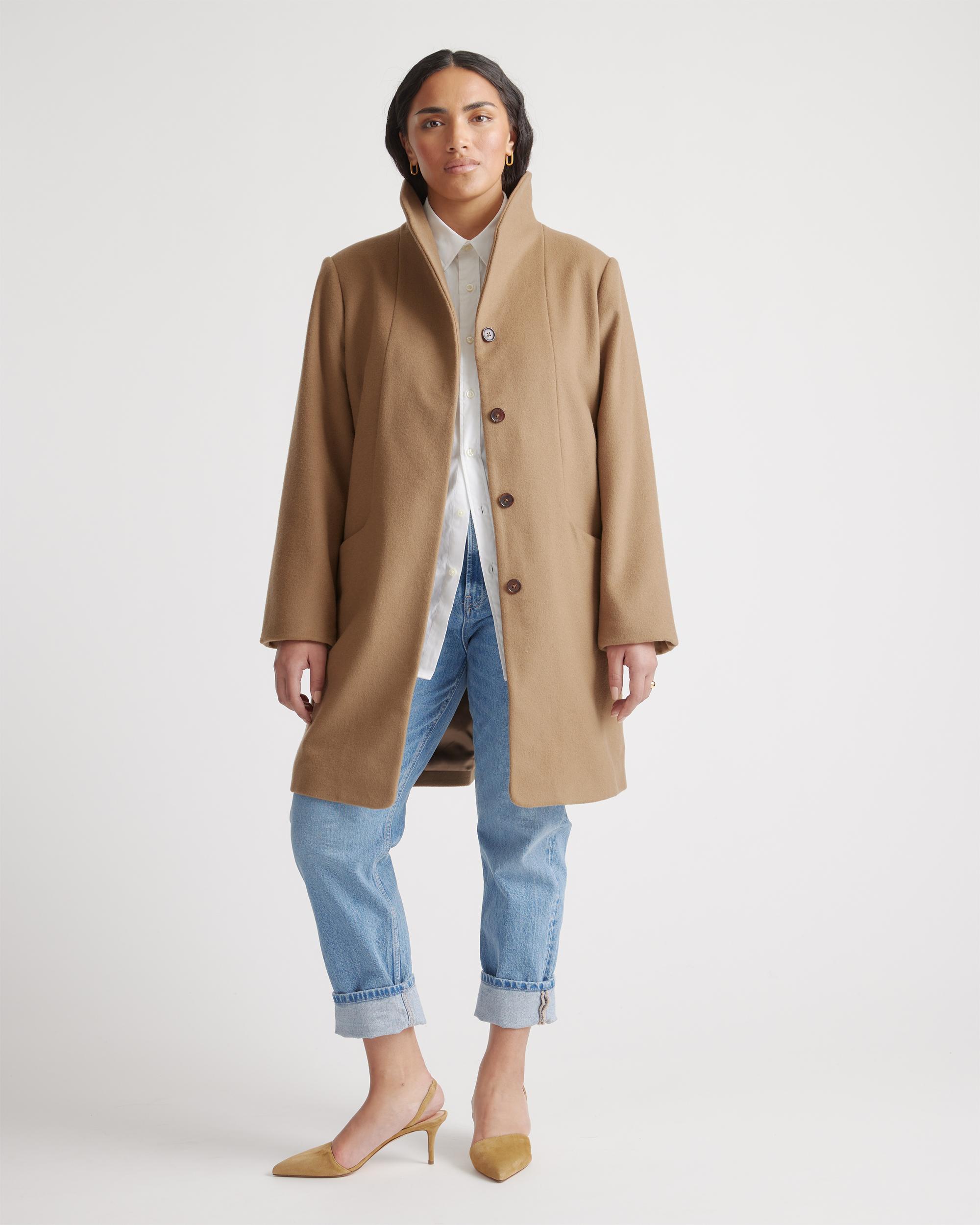 Quince | Women's Italian Wool Cocoon Coat Wool/Nylon Product Image