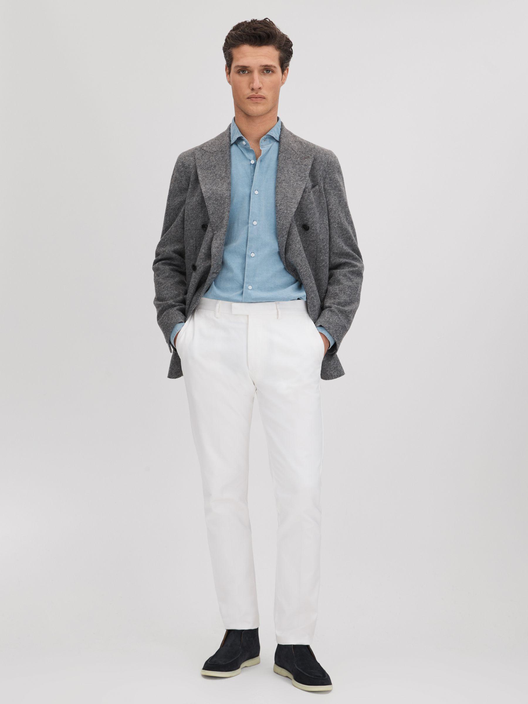 Suede Slip-On Boots in Navy Product Image