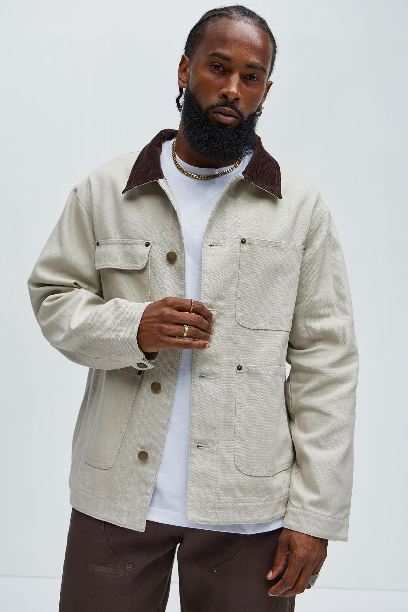 Alexander Utility Canvas Chore Jacket - Off White Product Image