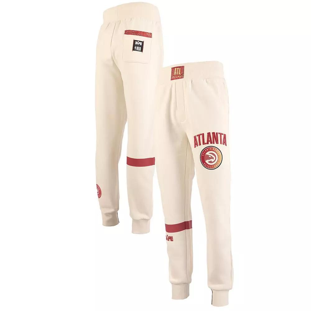 Men's NBA x Two Hype Cream Atlanta Hawks Culture & Hoops Collection Premium Jogger Pants,  Product Image