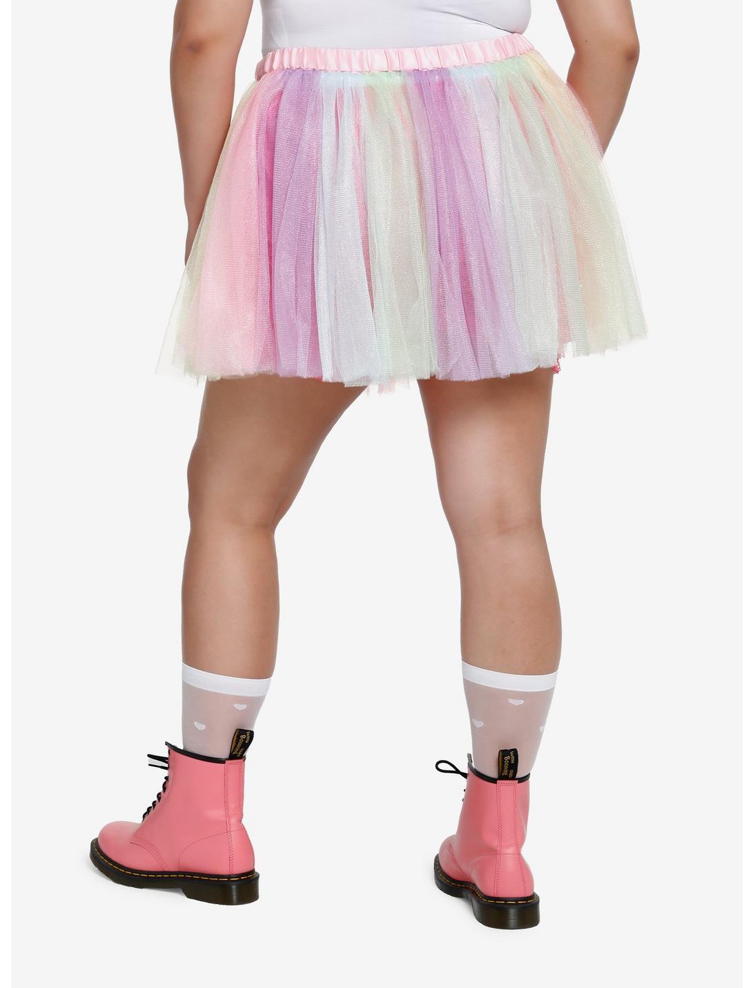 Sweet Society Rainbow Tulle Tutu Skirt Plus Size Product Image
